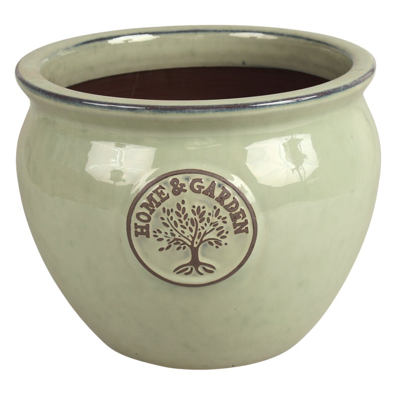 Doniczka szkliwiona Pistacja 37 cm Cermax