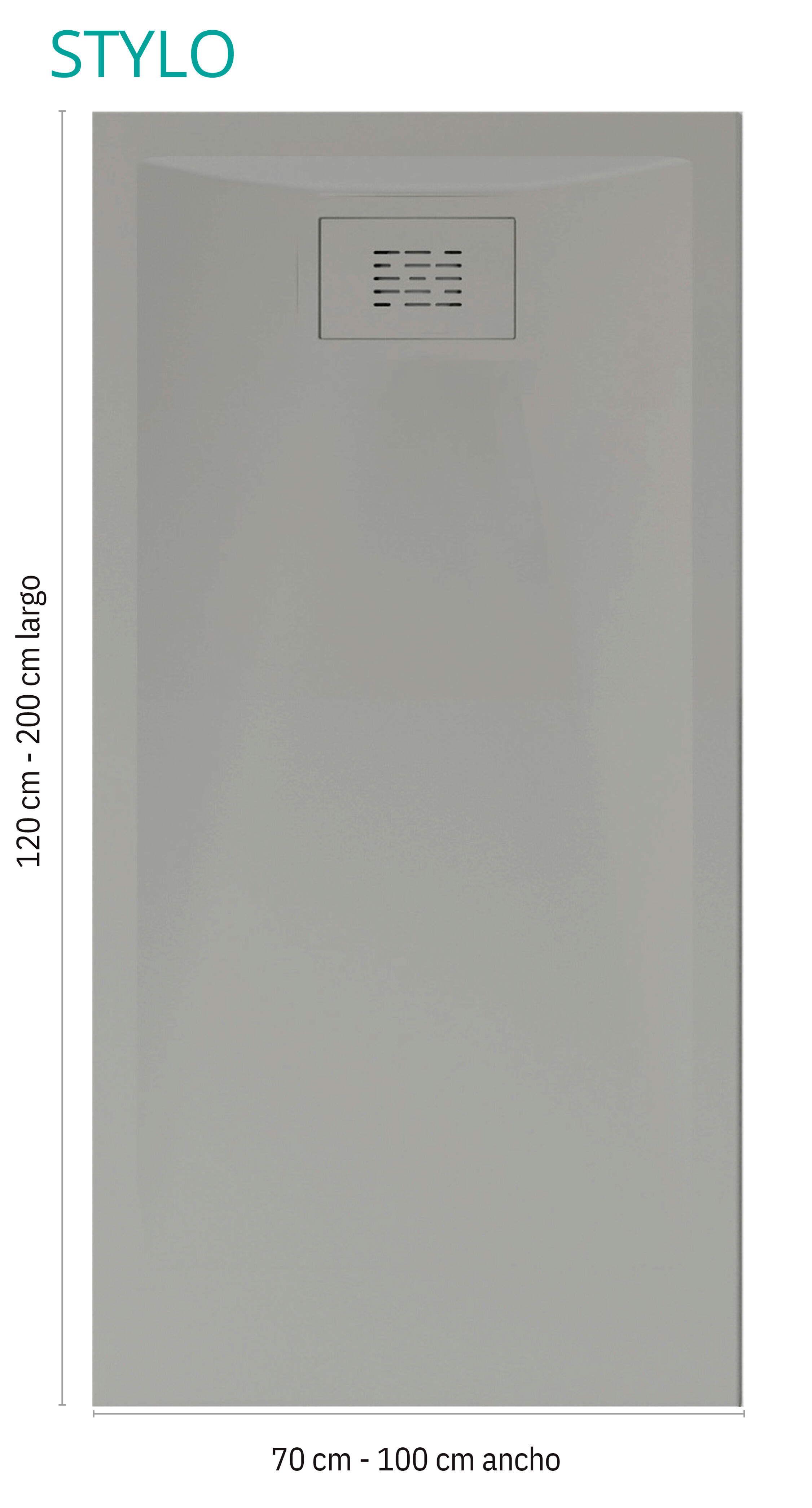 Plato de ducha STYLO 160x70 cm gris polvo - 6