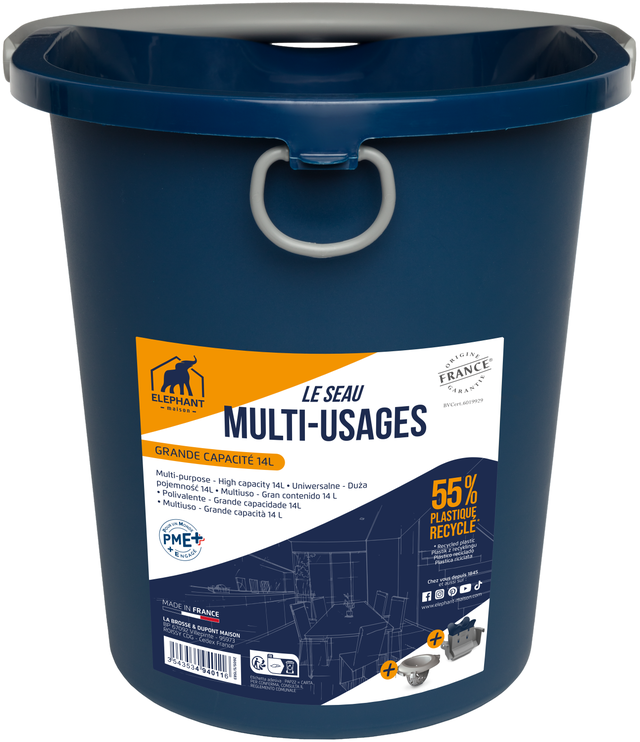 Seau de nettoyage ELEPHANT Grande capacité 14l