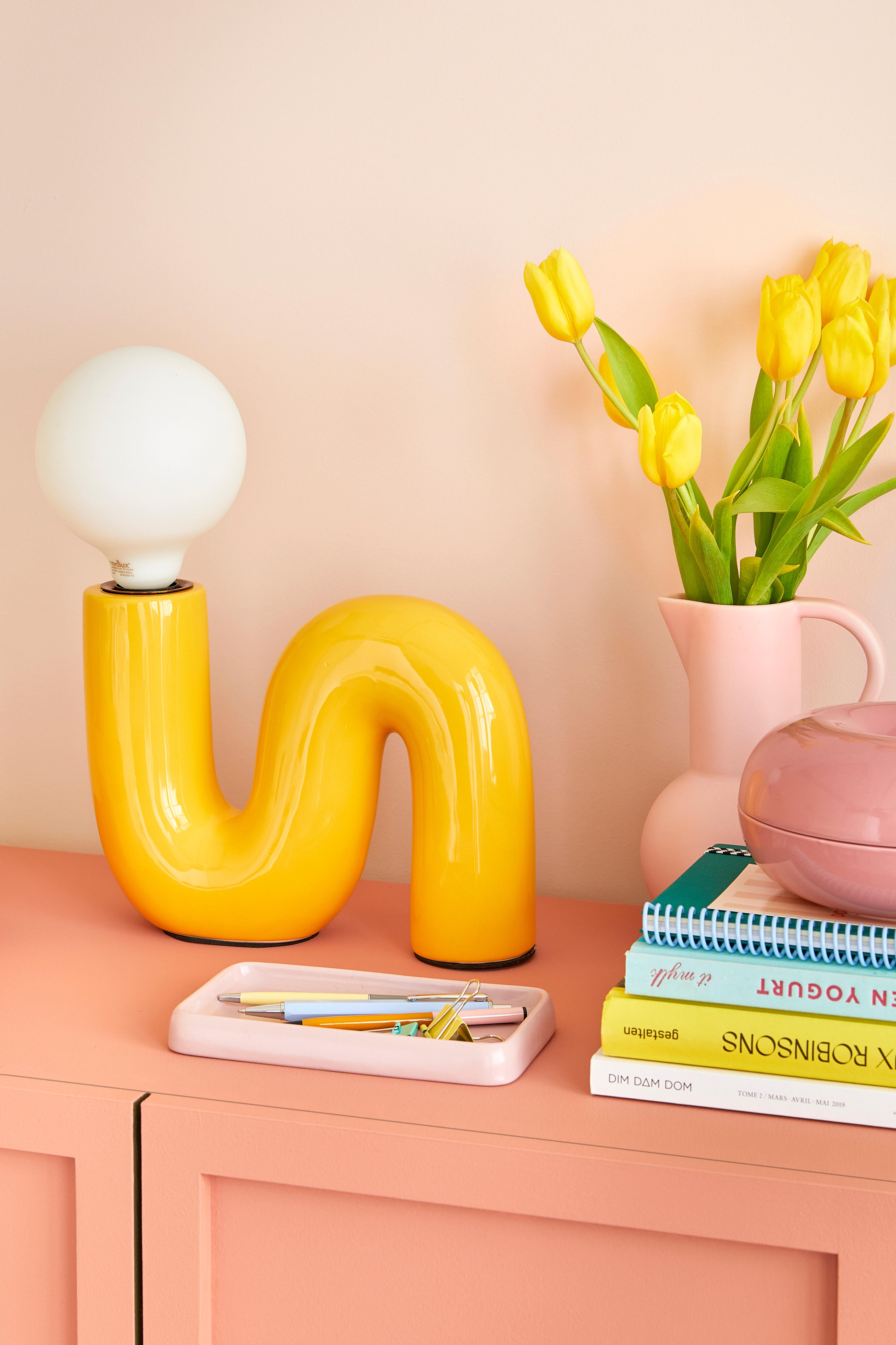 Lampe Pop s, céramique, jaune, H.20 cm, E27 - 3