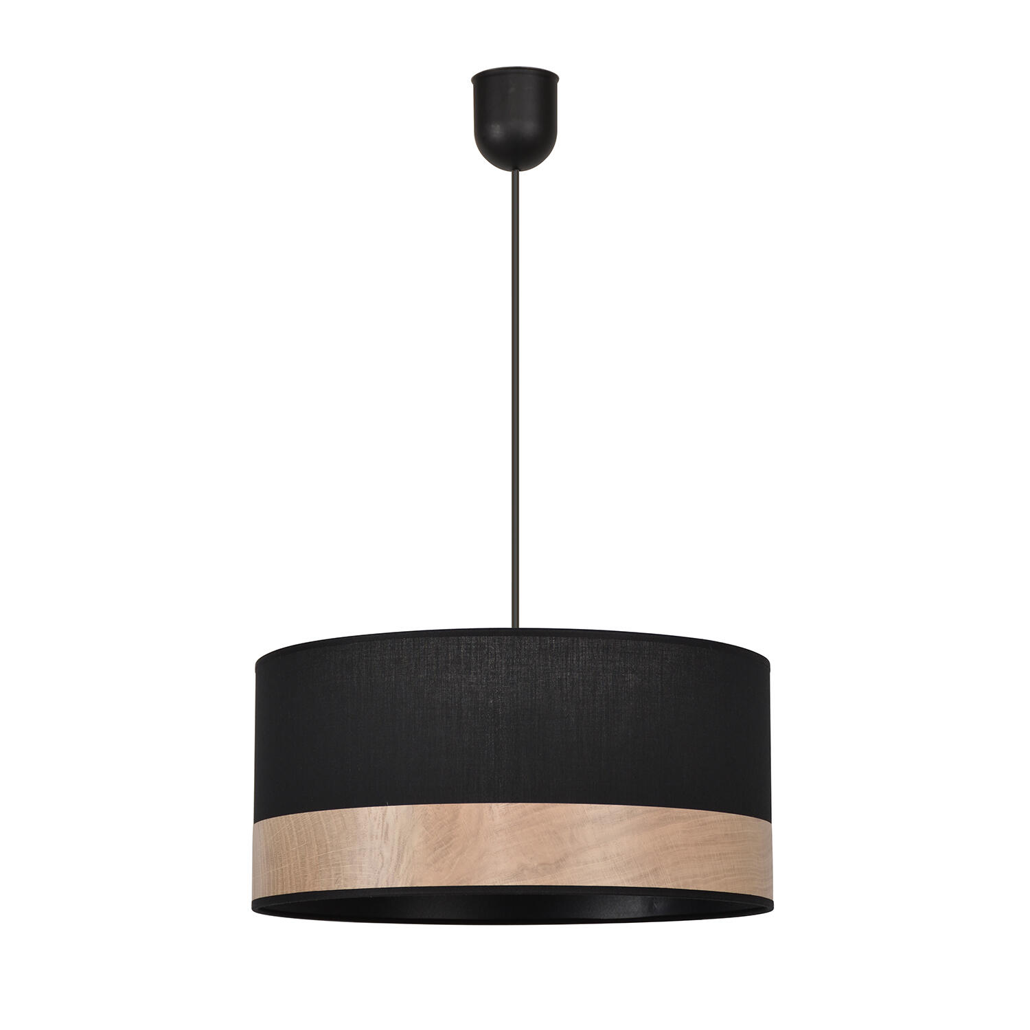 Suspension Raito coton, noir, Diam.38 cm, E27 | Leroy Merlin