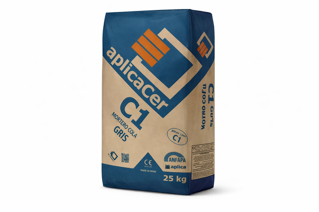 CEMENTO COLA APLICACER C1 25KG GRIS