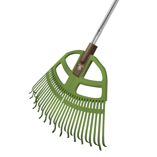 Grabie składane do liści 3 funkcje 63 cm zielone