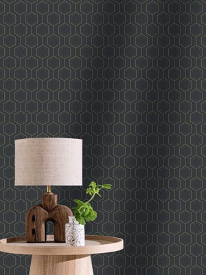 Papier Peint Graphique Géométrique Tadessi – Motif Points Lila Et Or, Rouleau 53 Cm X 10,05 M, Couvre 5,33 M², Intissé, Résistant à La Lumière
