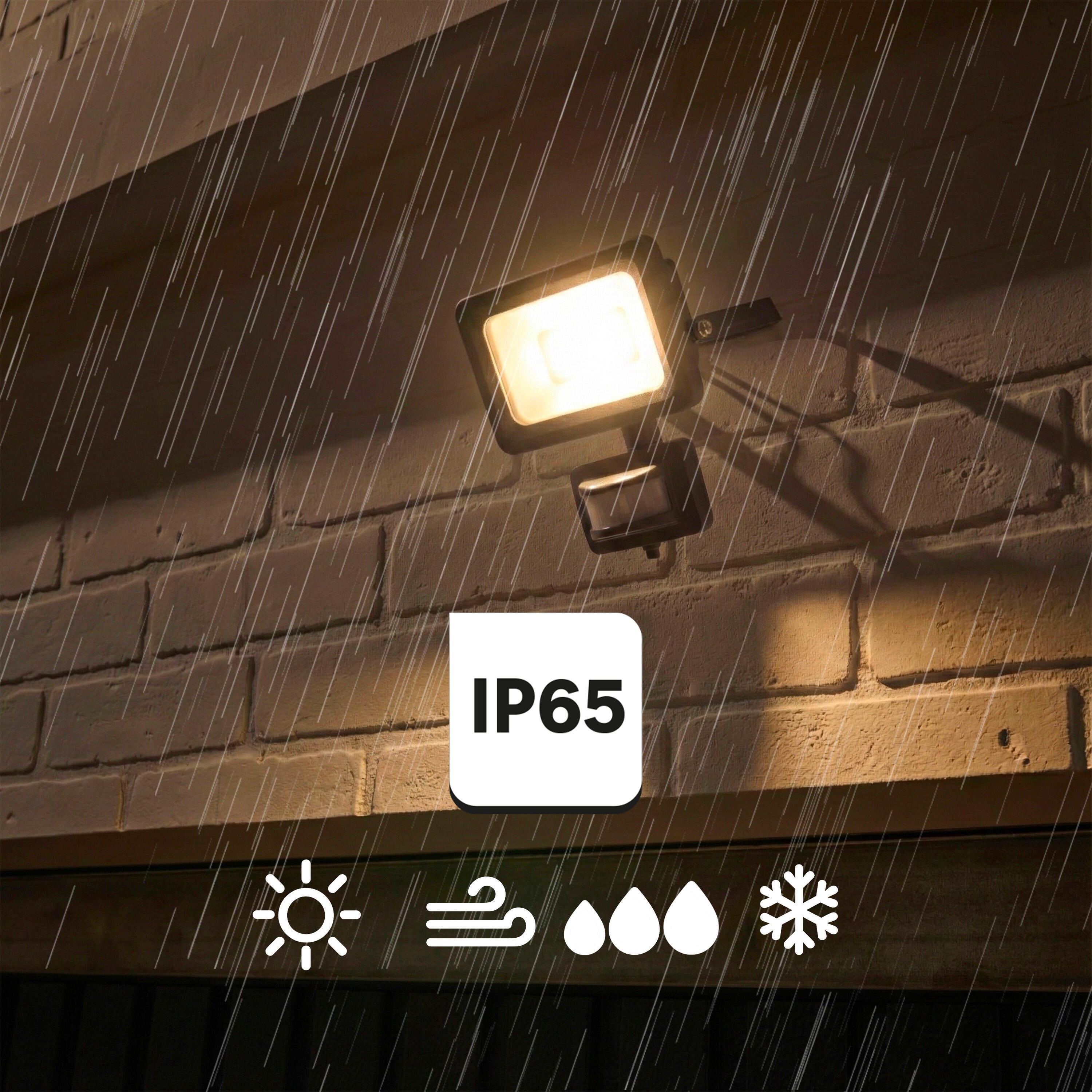 Naświetlacz zewnętrzny Yonkers z czujnikiem IP65 LED 6750 lm 50W barwa ciepła, neutralna, zimna szary Inspire - 11