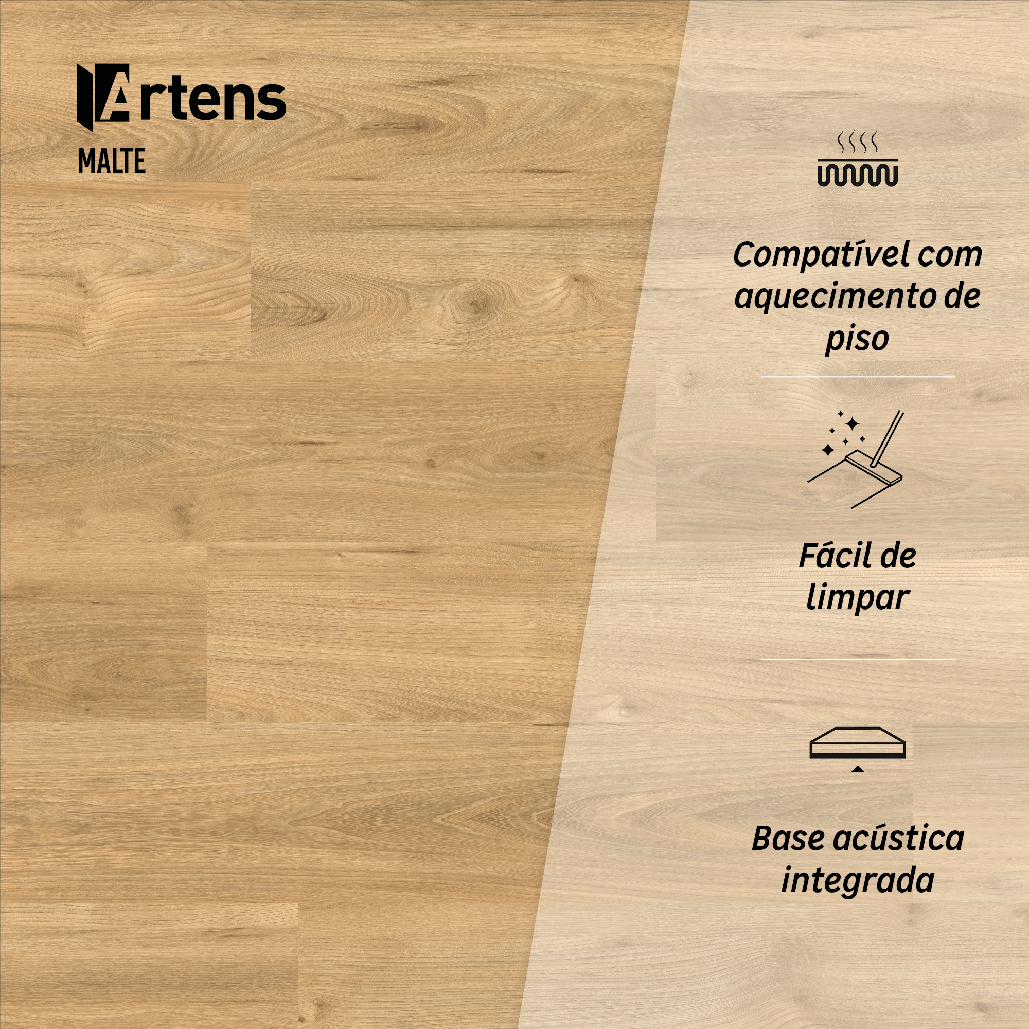 Pavimento vinílico SPC click flutuante Malte extreme Artens 5,2 mm com base NAT348 - 7
