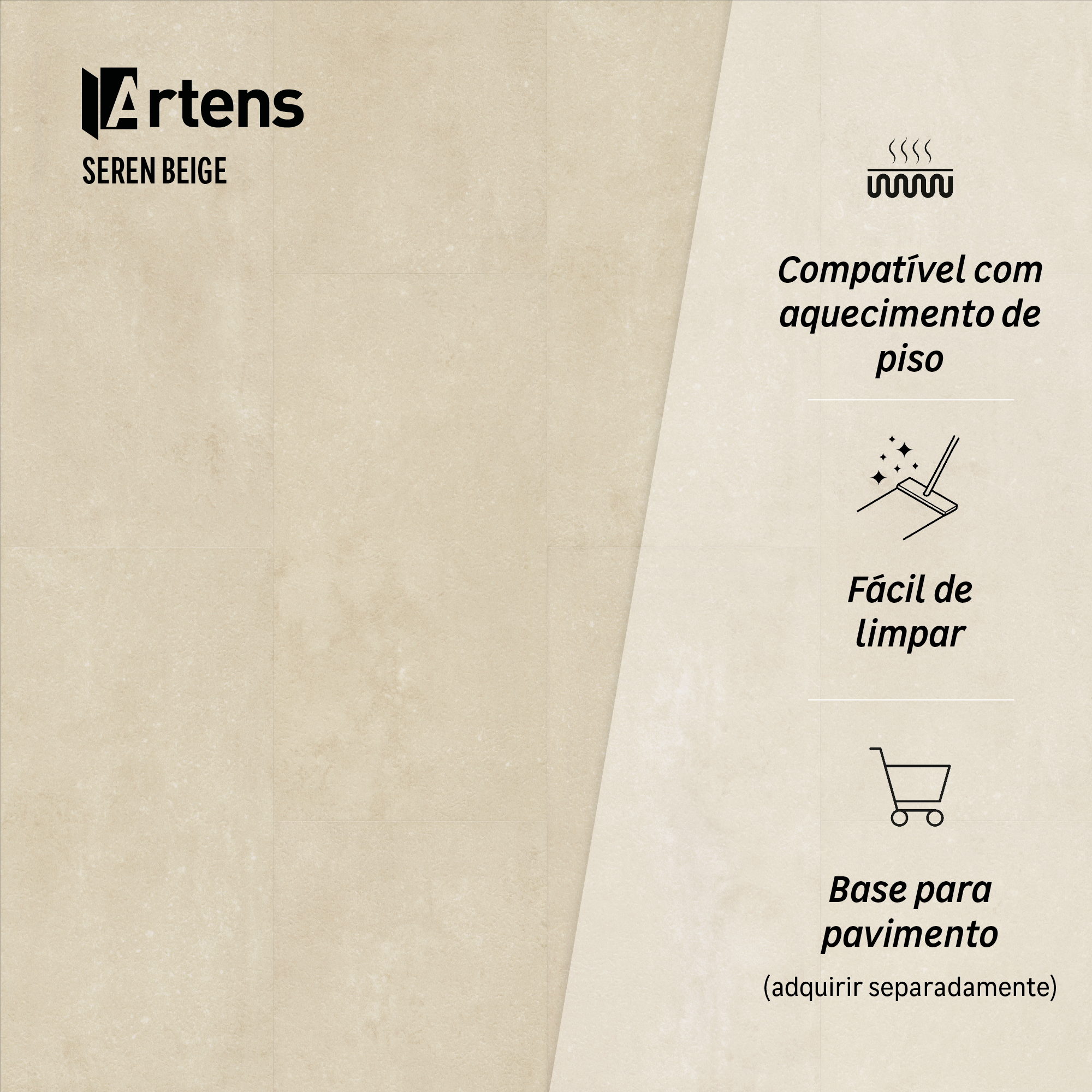 Pavimento vinílico lâmina de SPC click flutuante Seren médio Artens 4 mm - 5