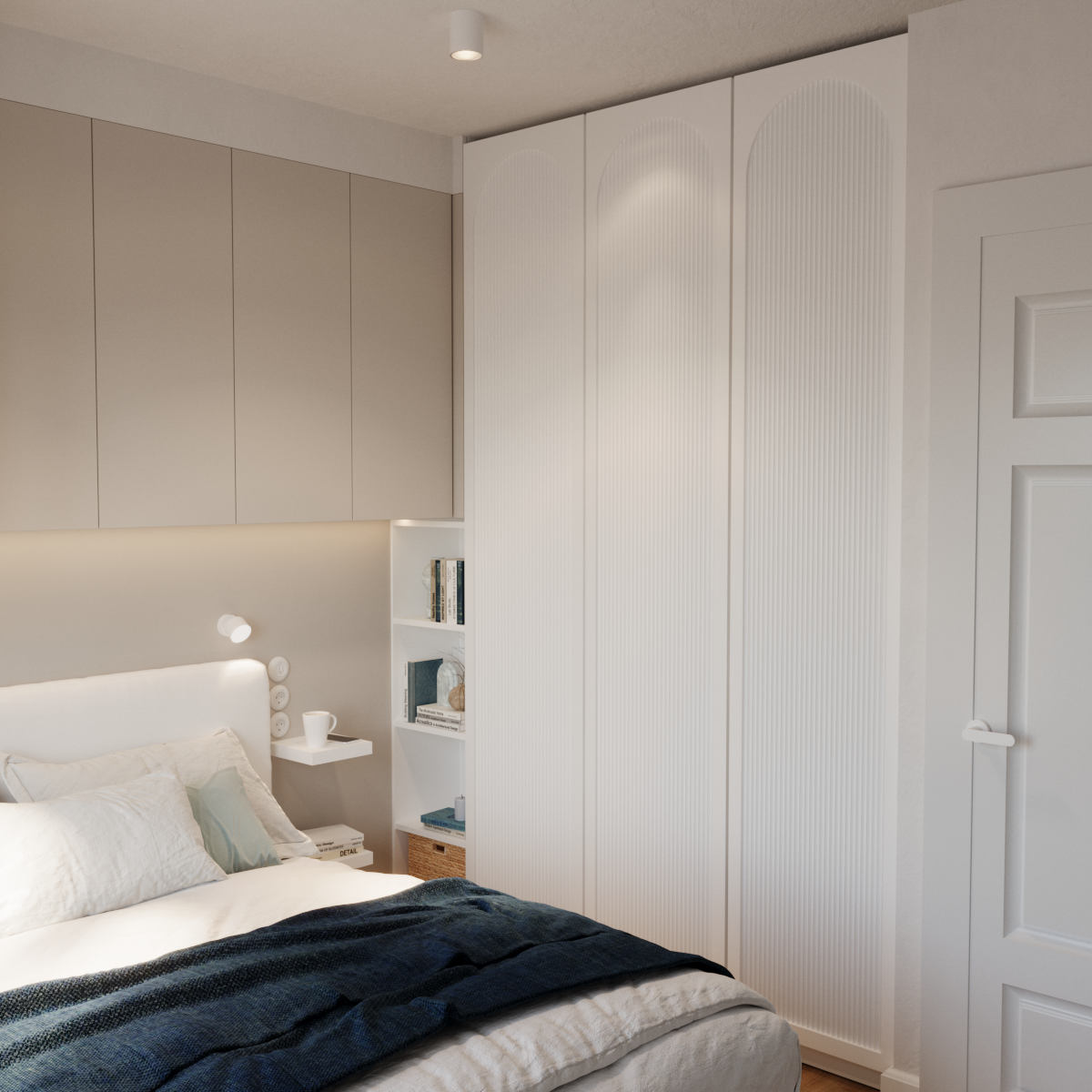 Drzwi wewnętrzne bezprzylgowe pokojowe Parma biała 80 prawa - 2