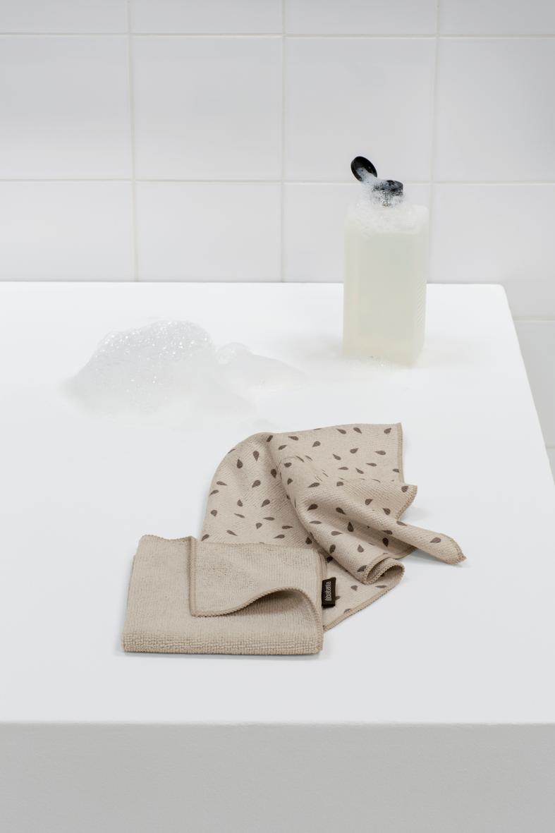 Paño limpiaplatos microfibra BRABANTIA beige 30x30 cm (2u) - 13