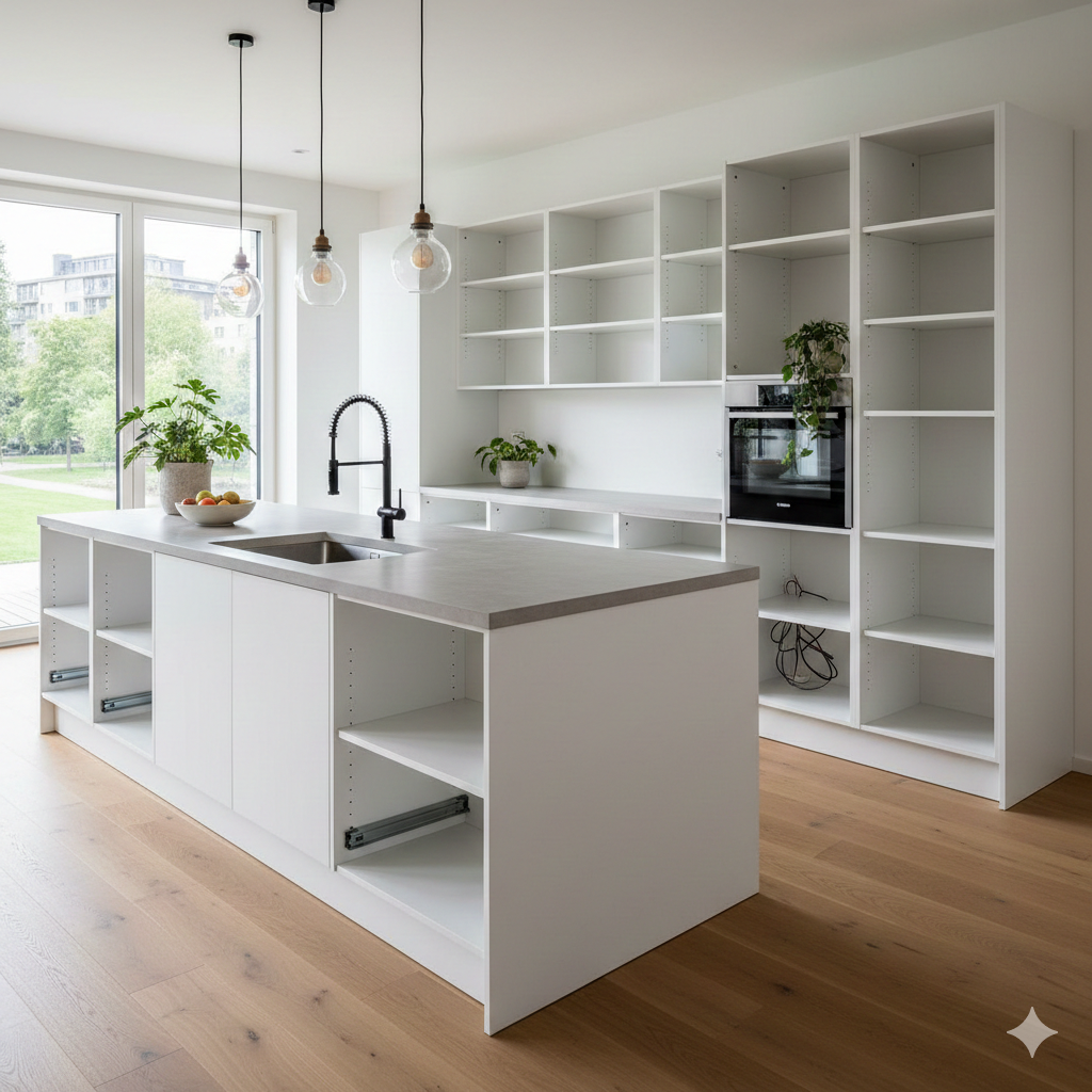 MÓDULO COCINA BLANCO ALTO HIDRÓFUGO 80X50X35CM - 2