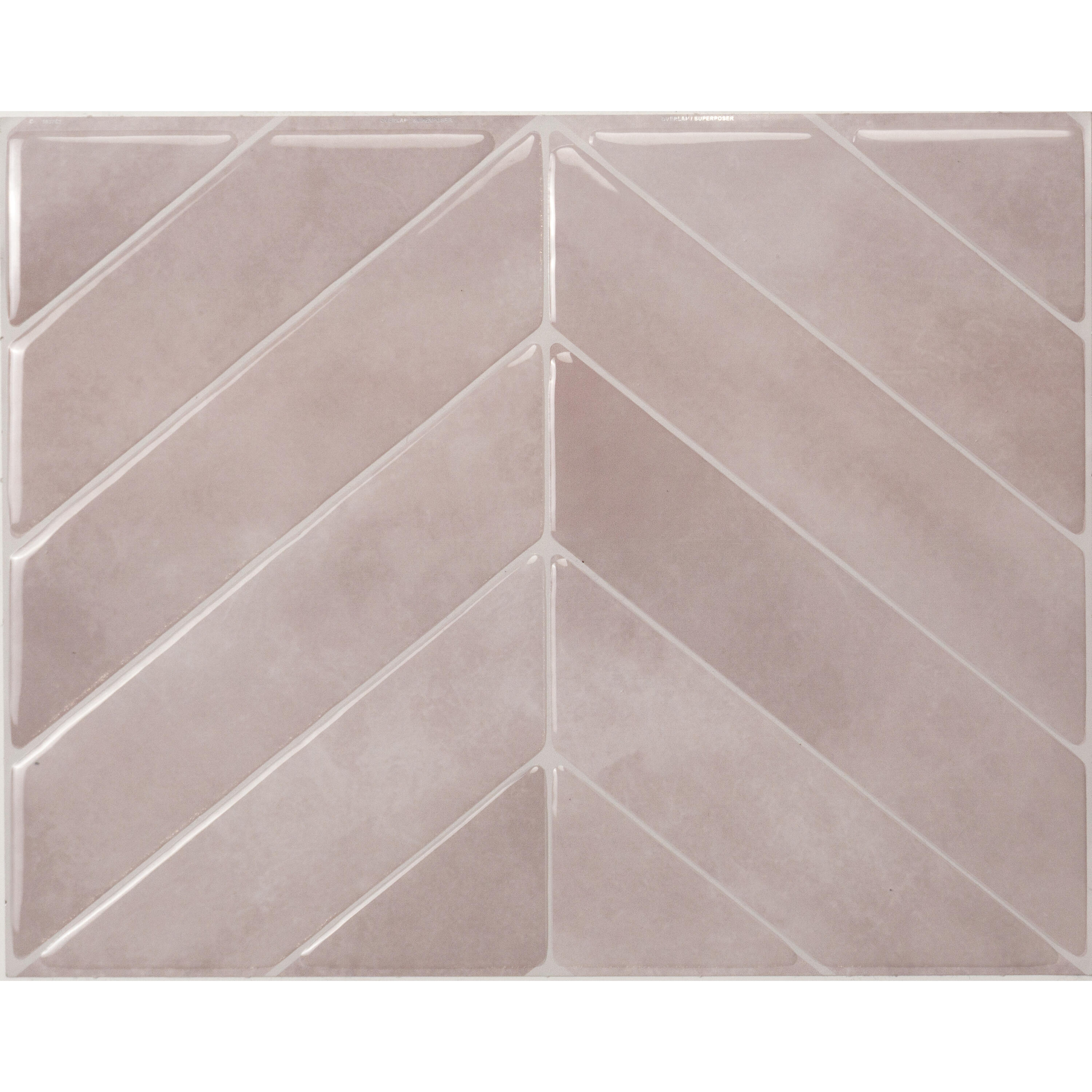 Lot de 4 adhésifs décoratifs SMART TILES,  chevron viby beige, 29,5 X 24,8 cm - 5