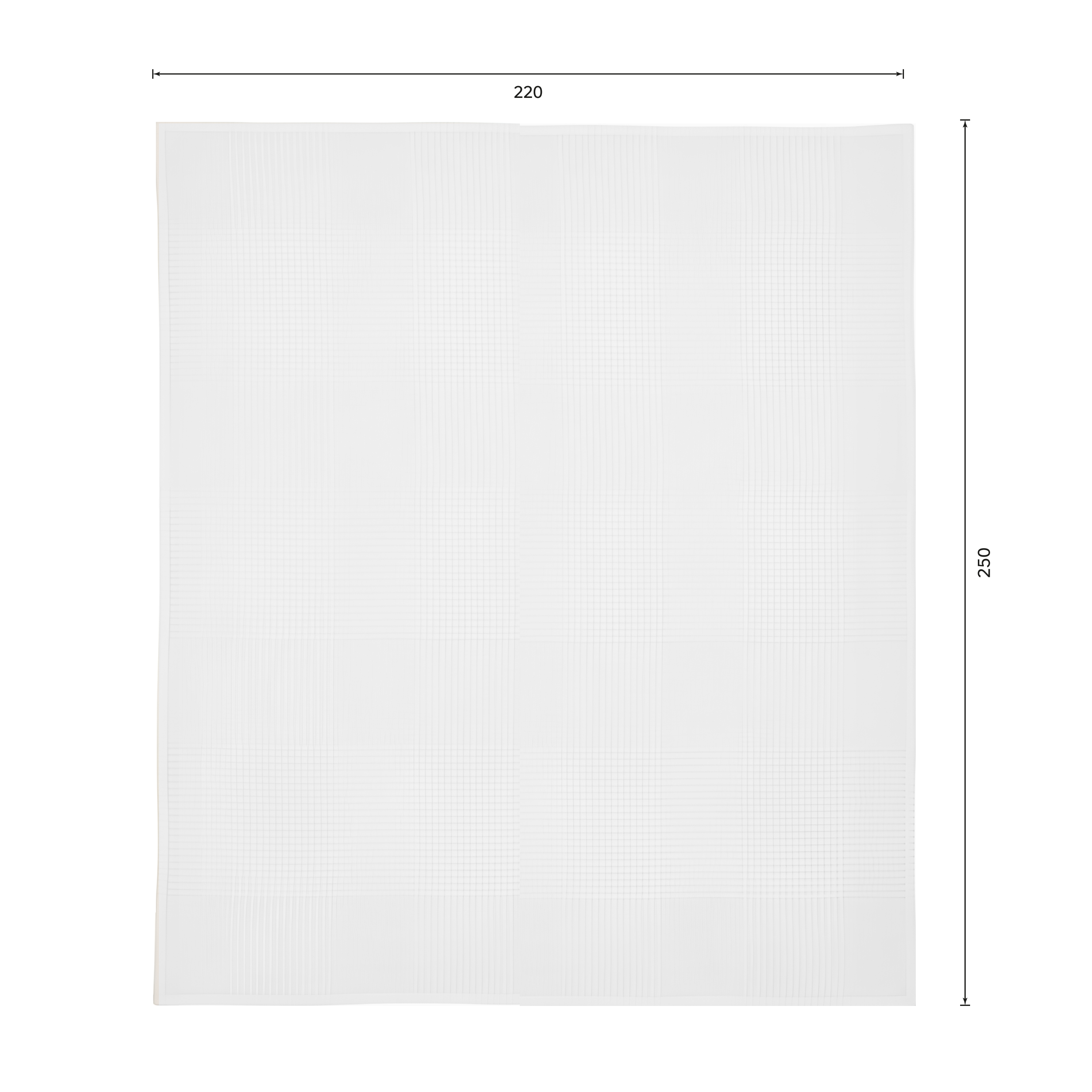 Manta piqué Trama rectangular algodón liso blanco passepoil 220x250 cm - 2