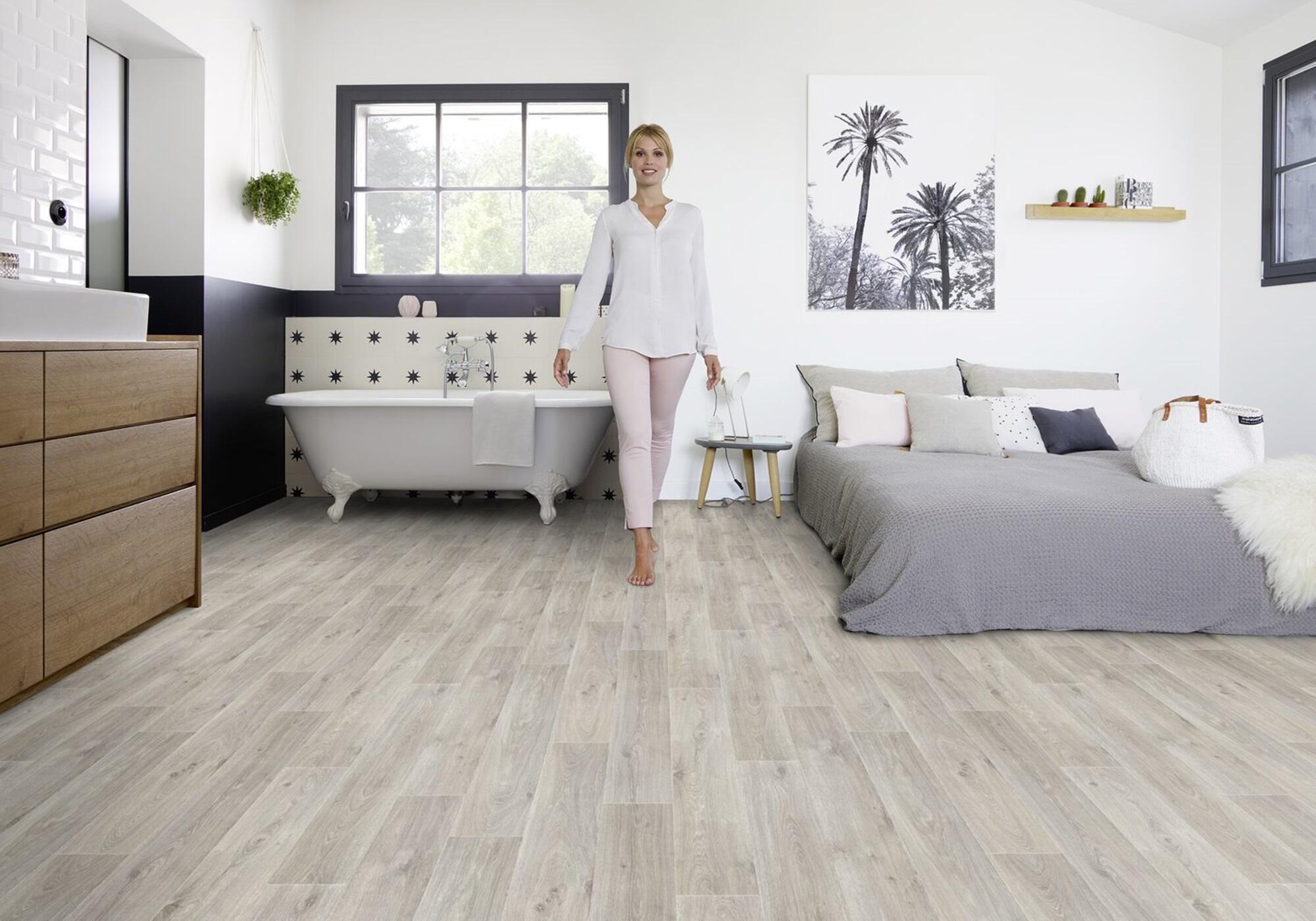 Suelo vinílico rollo forte texline nature noma clear efecto madera natural de 30m
