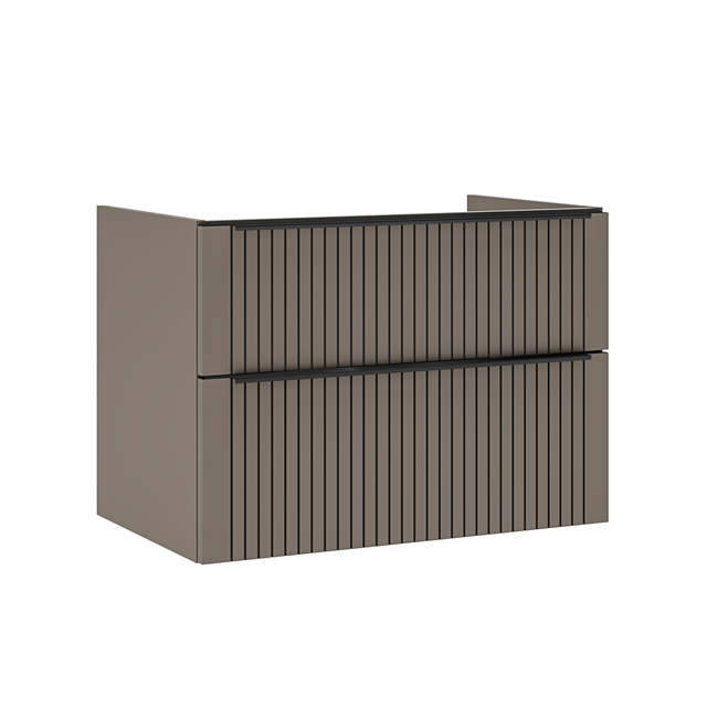 Meuble sous-vasque Morgan L.80cm x H.60cm x P.46cm taupe Morgan