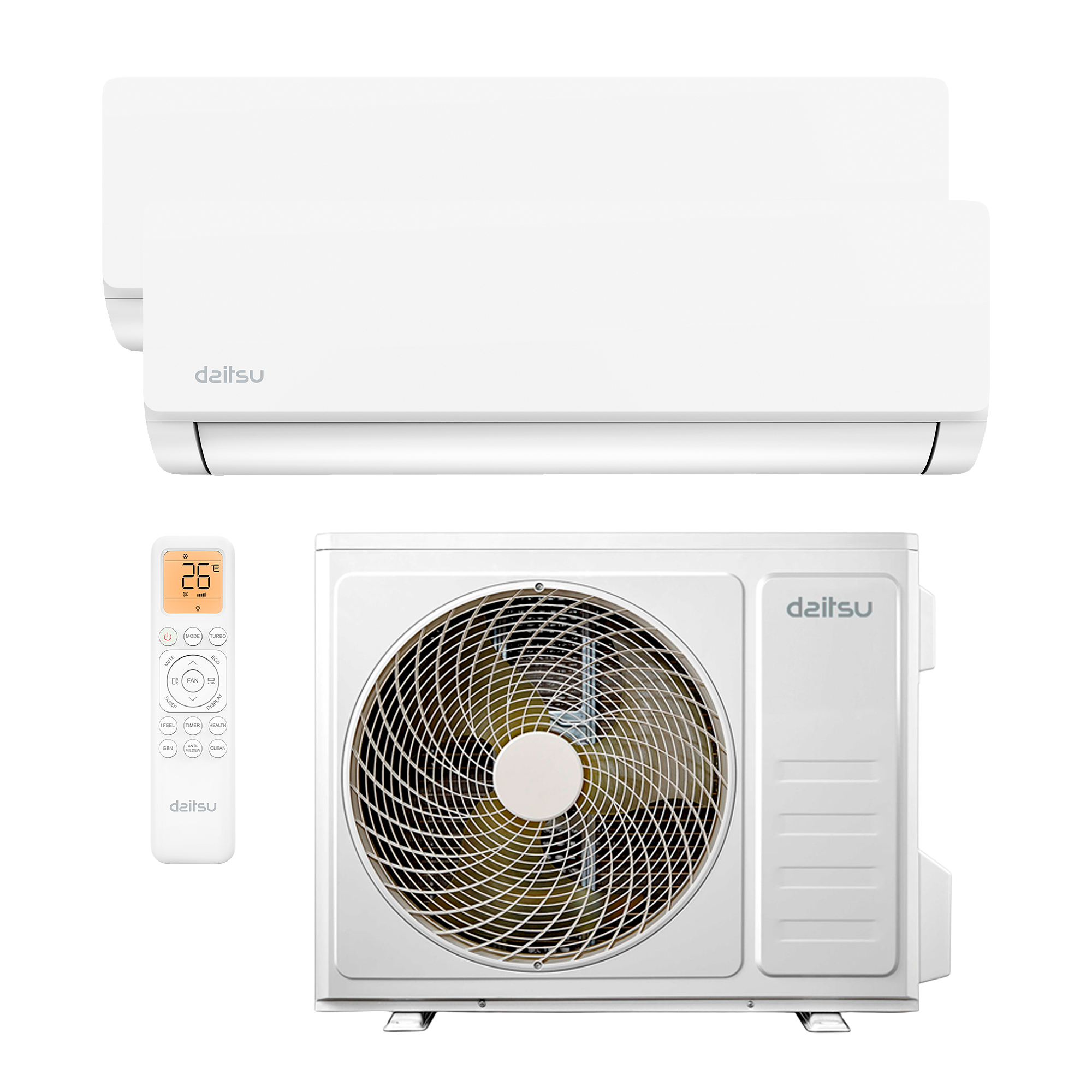Ar condicionado fixo (2X1) DAITSU FREE MAX 9+12 KBTU - 5