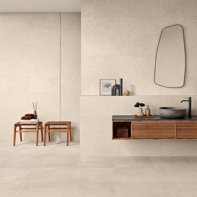 Pavimento cerâmico Sense bege 60x60 cm Lovetiles