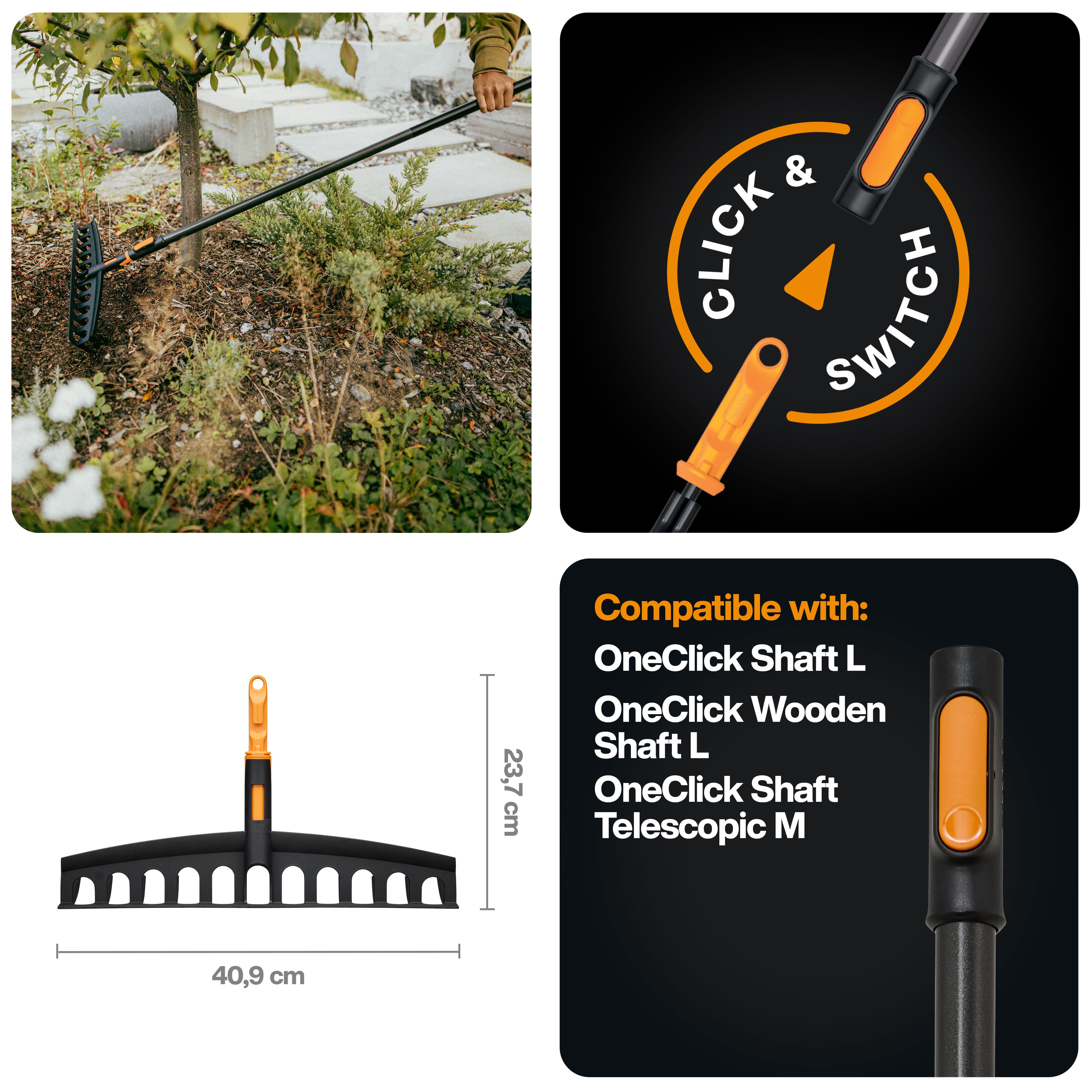 Râteau universel OneClick FISKARS - 5