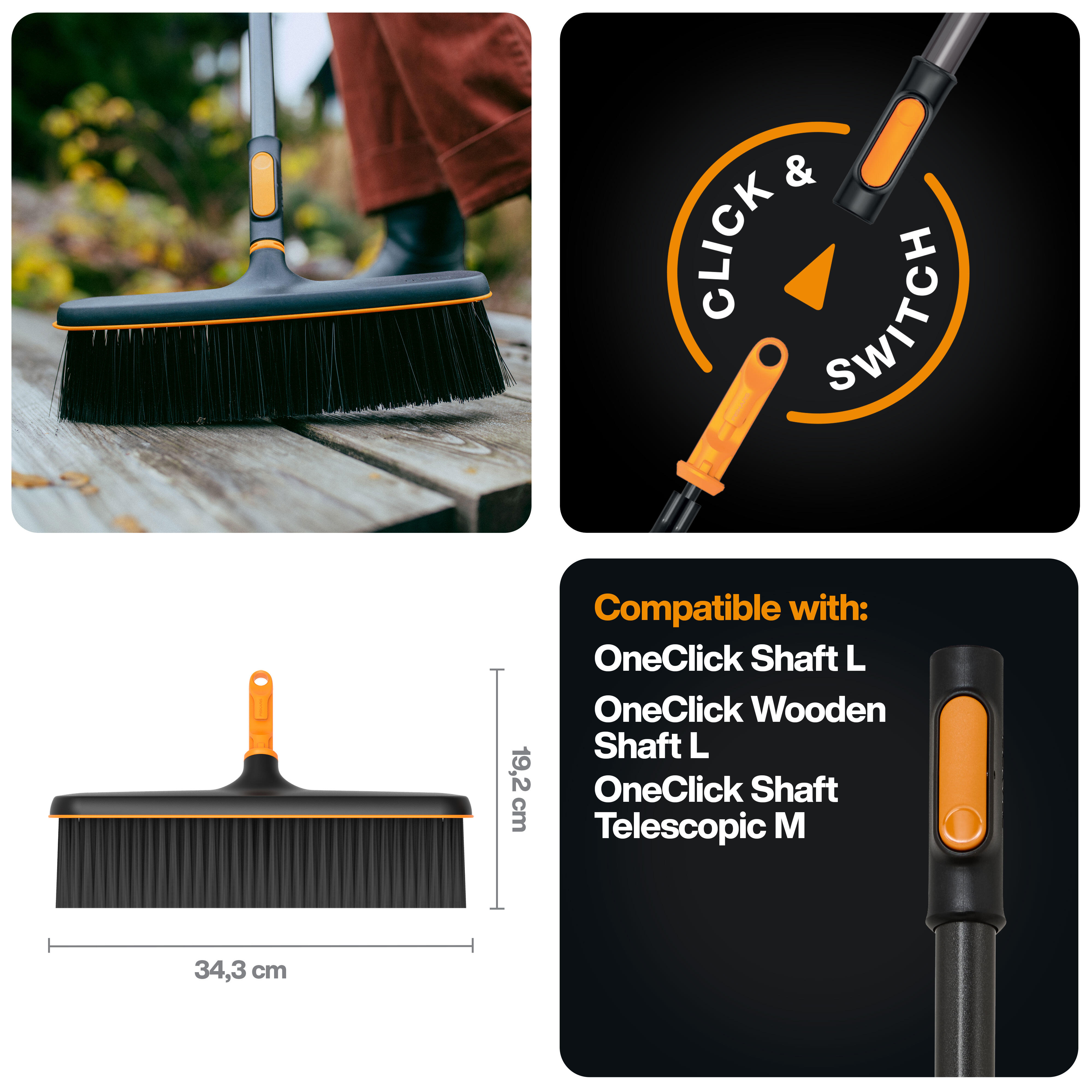 Balais grattoir OneClick FISKARS l.36 cm - 6