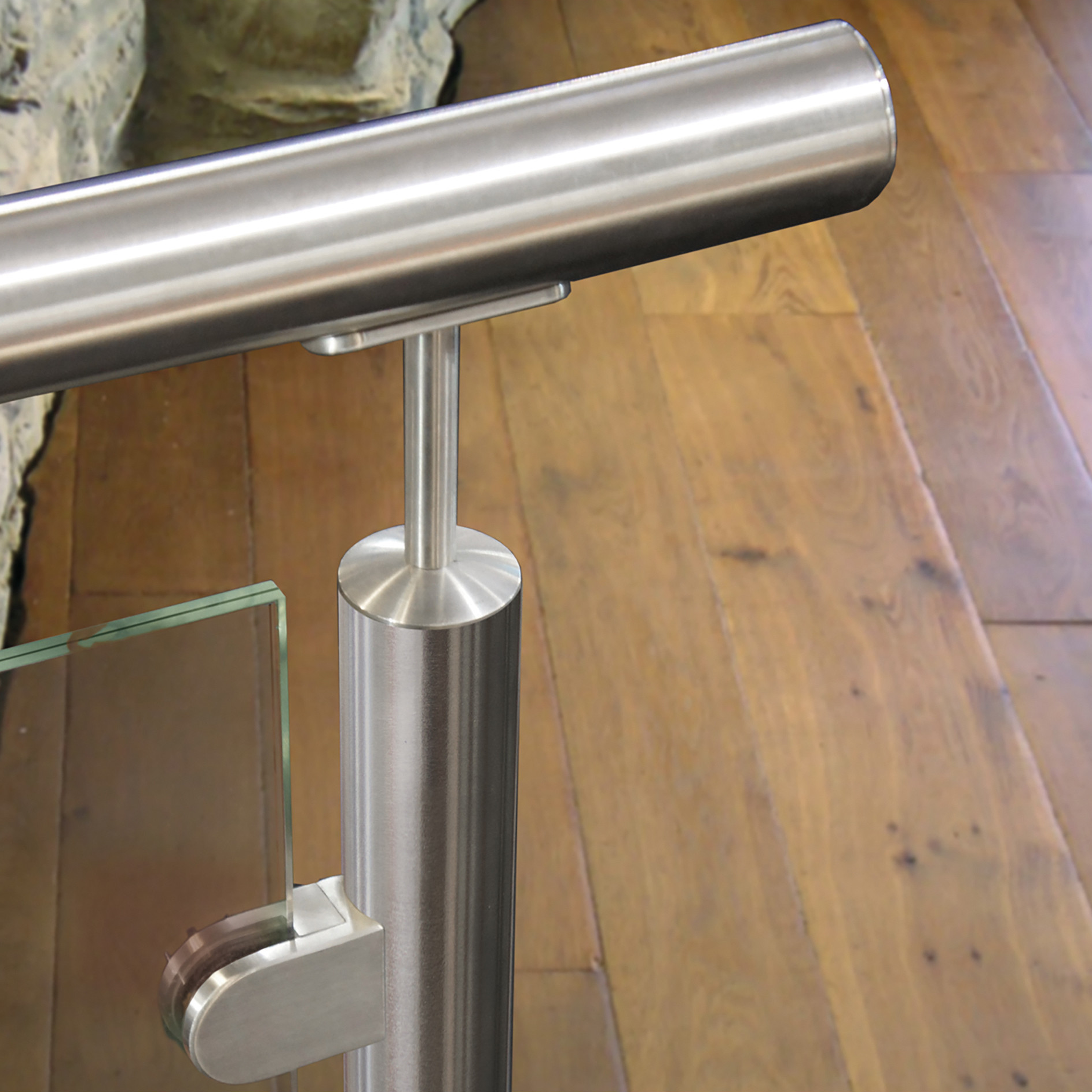 SUJECCION FIJA PASAMANOS A POSTE AISI316 SATINADO - 3