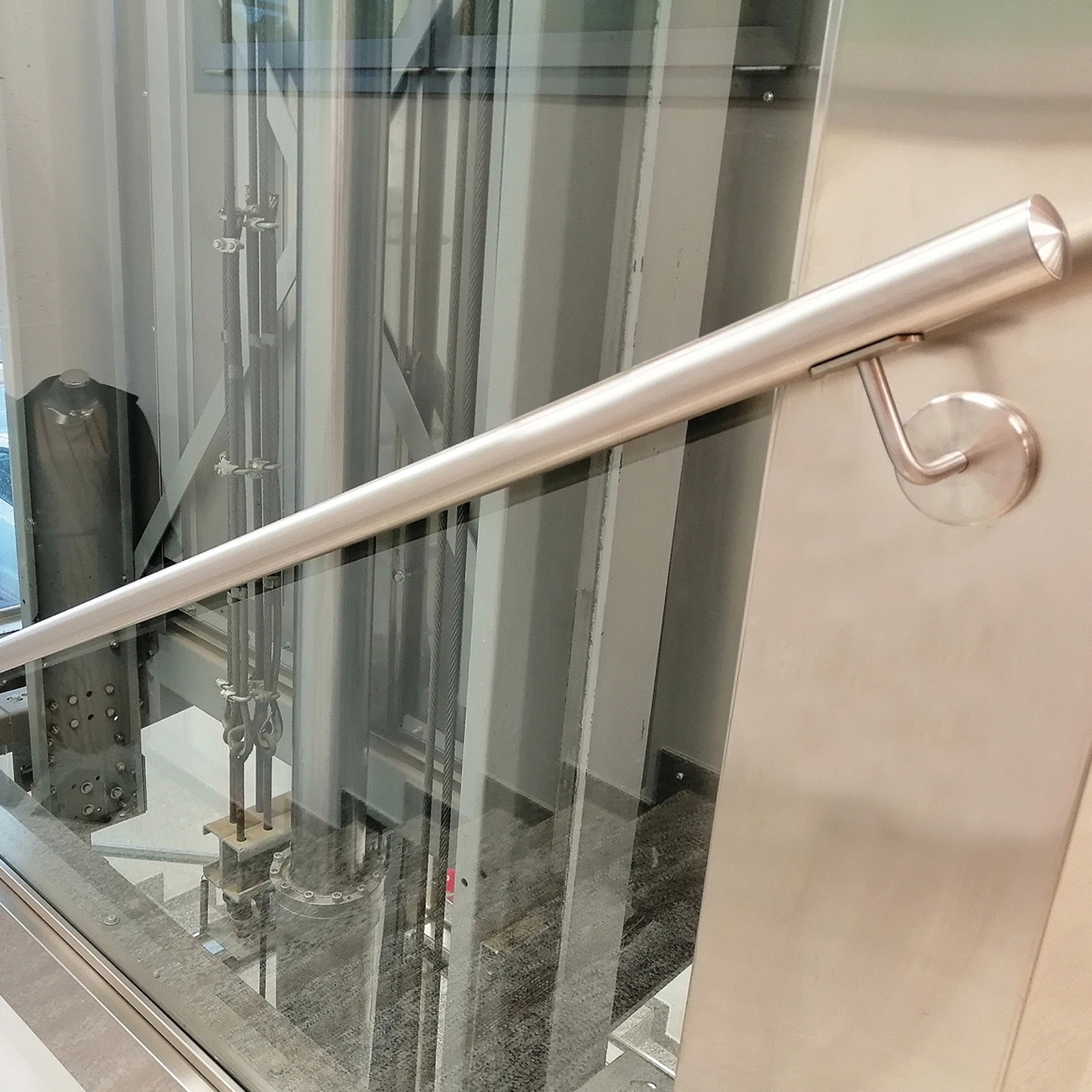 KIT PASAMANOS A PARED + SUJECCIÓN ACERO INOXIDABLE 2000 X 42 MM - 3