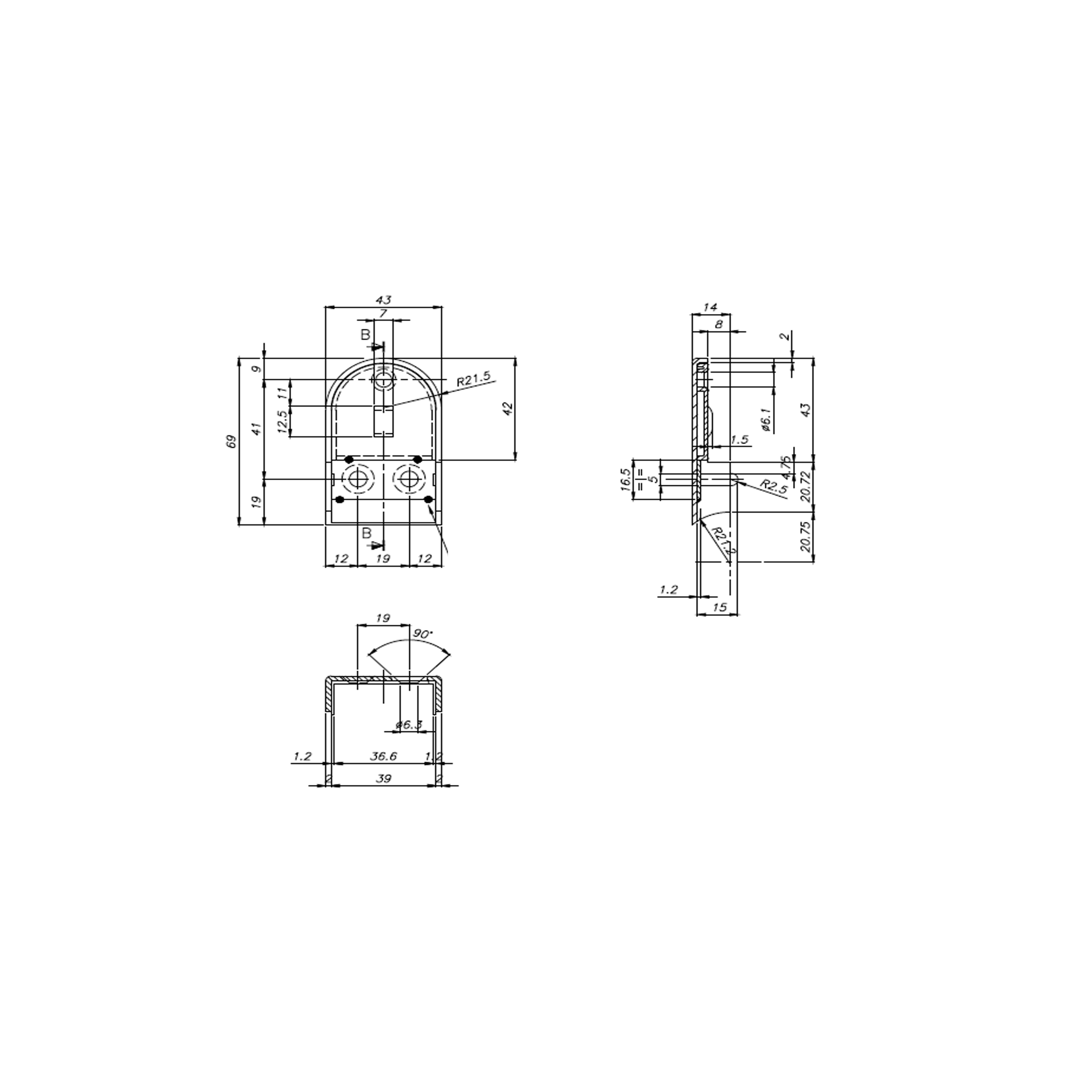 PACK 4 PINZAS CRISTAL A BALAUSTRE ACERO INOXIDABLE - 3