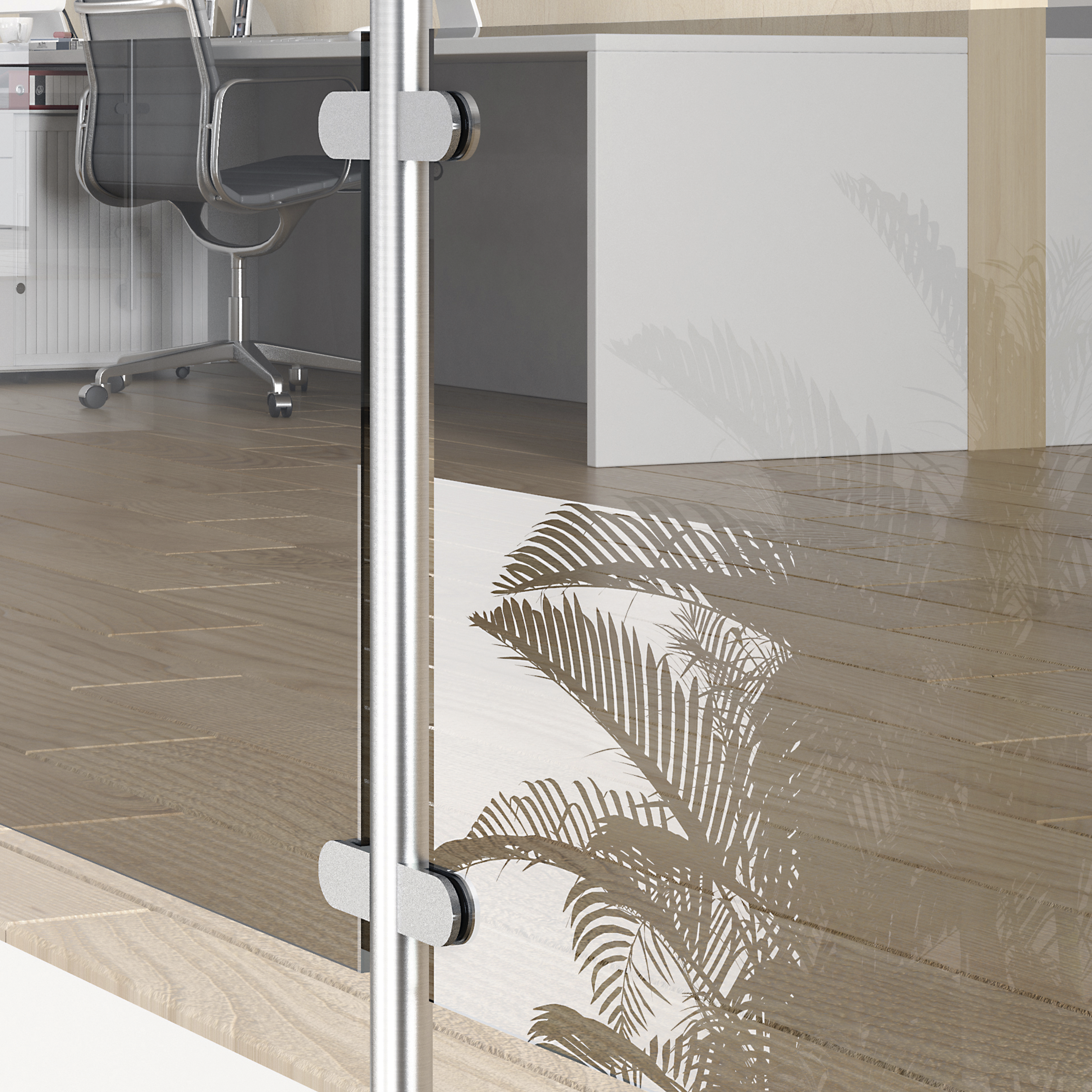 PACK 4 PINZAS CRISTAL A BALAUSTRE ACERO INOXIDABLE - 2