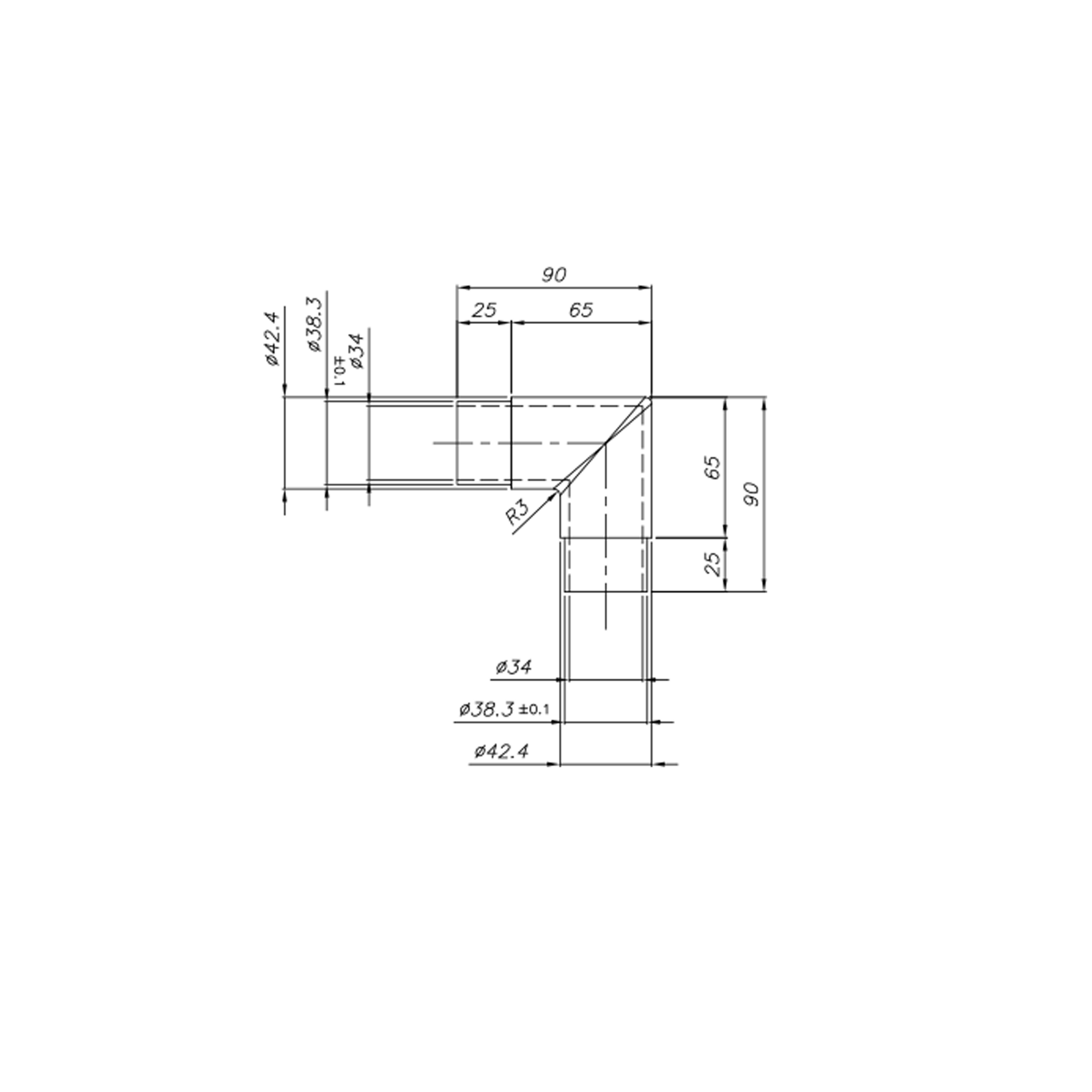 UNION 90º PASAMANOS ACERO INOXIDABLE - 3