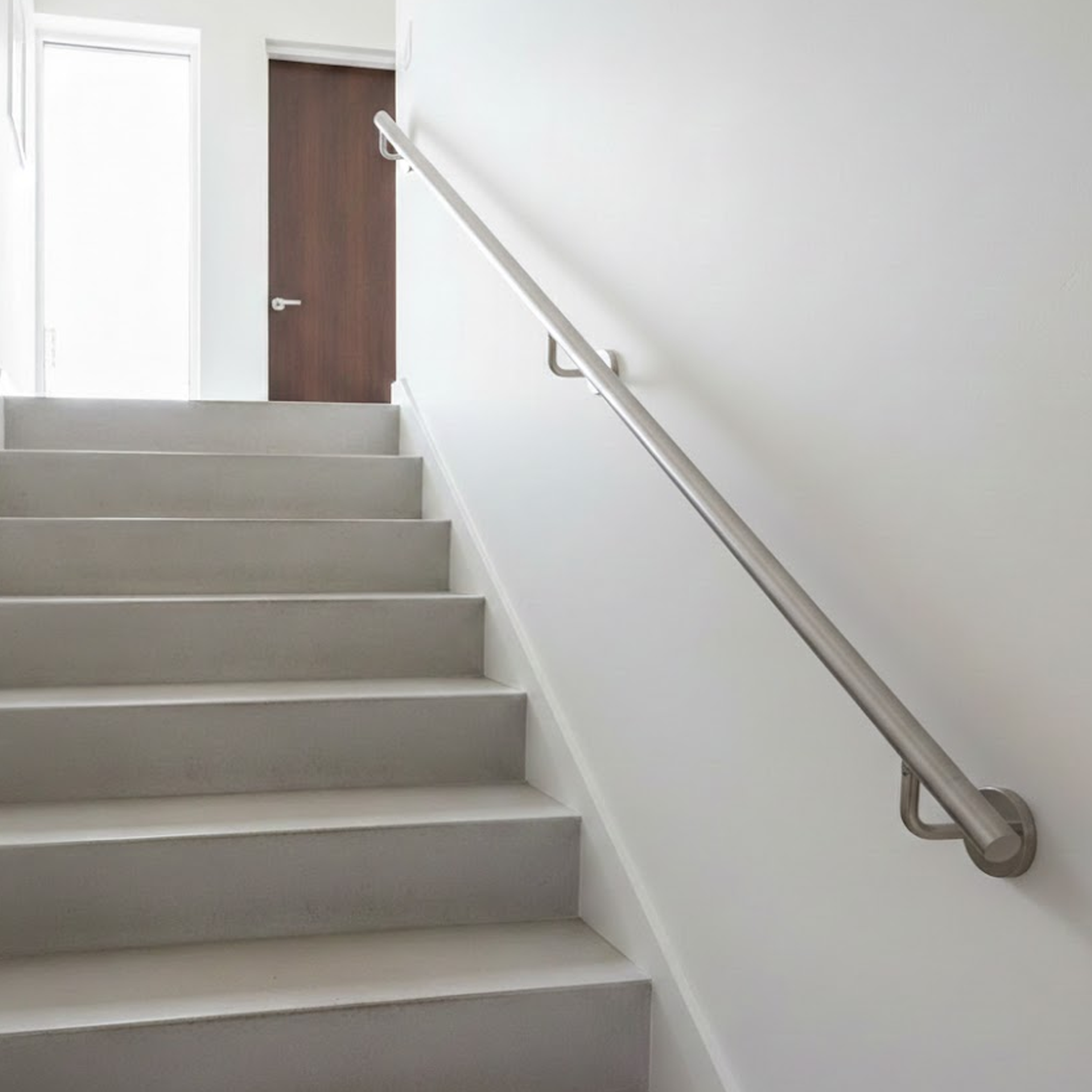 SUJECION REGULABLE PASAMANOS A PARED AISI316 SATINADO - 3