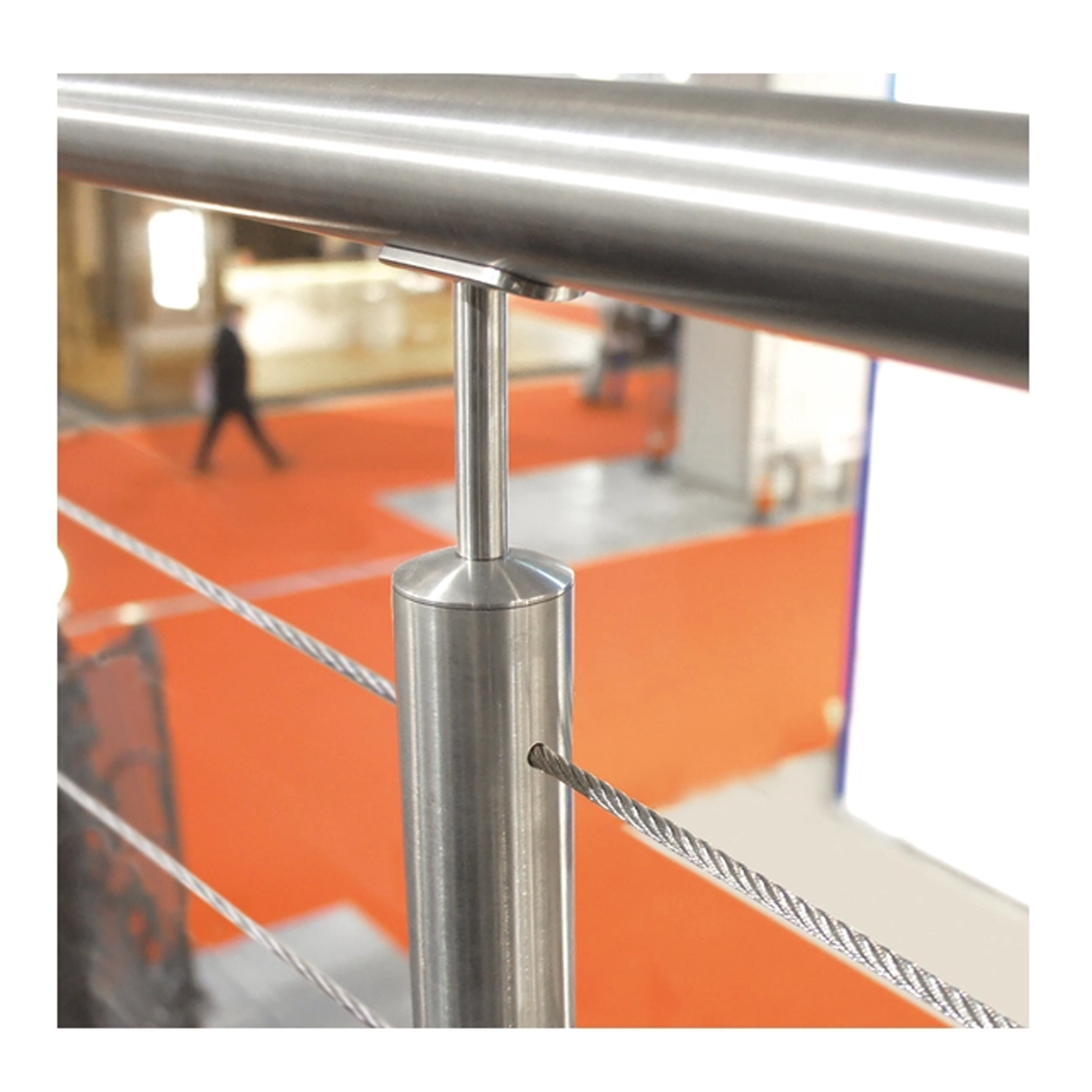 POSTE CENTRAL AISI316 SATINADO PARA CABLE - 2