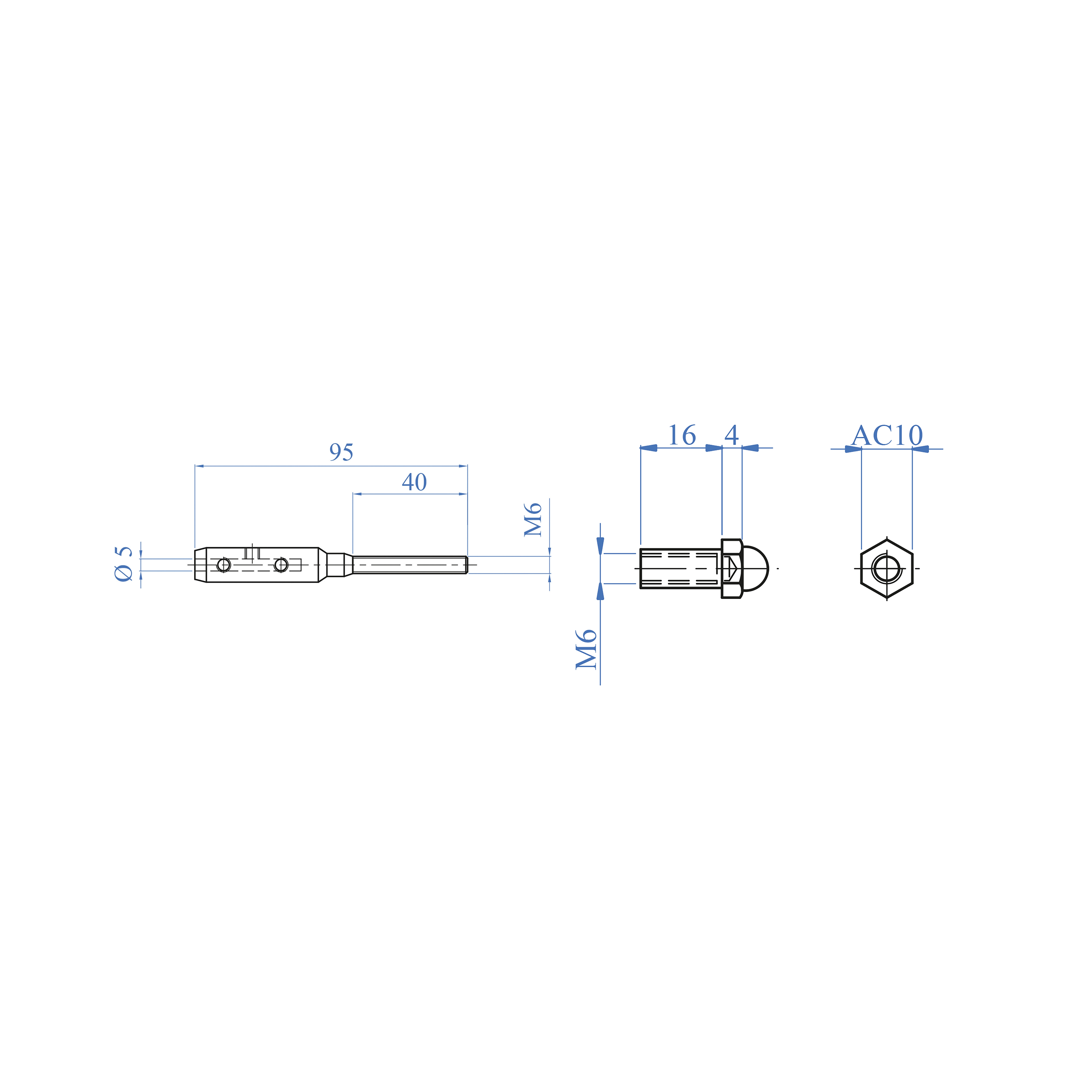 TENSOR DE CABLE  M 5 INCIO FIN ACERO INOXIDABLE AIS316 - 3