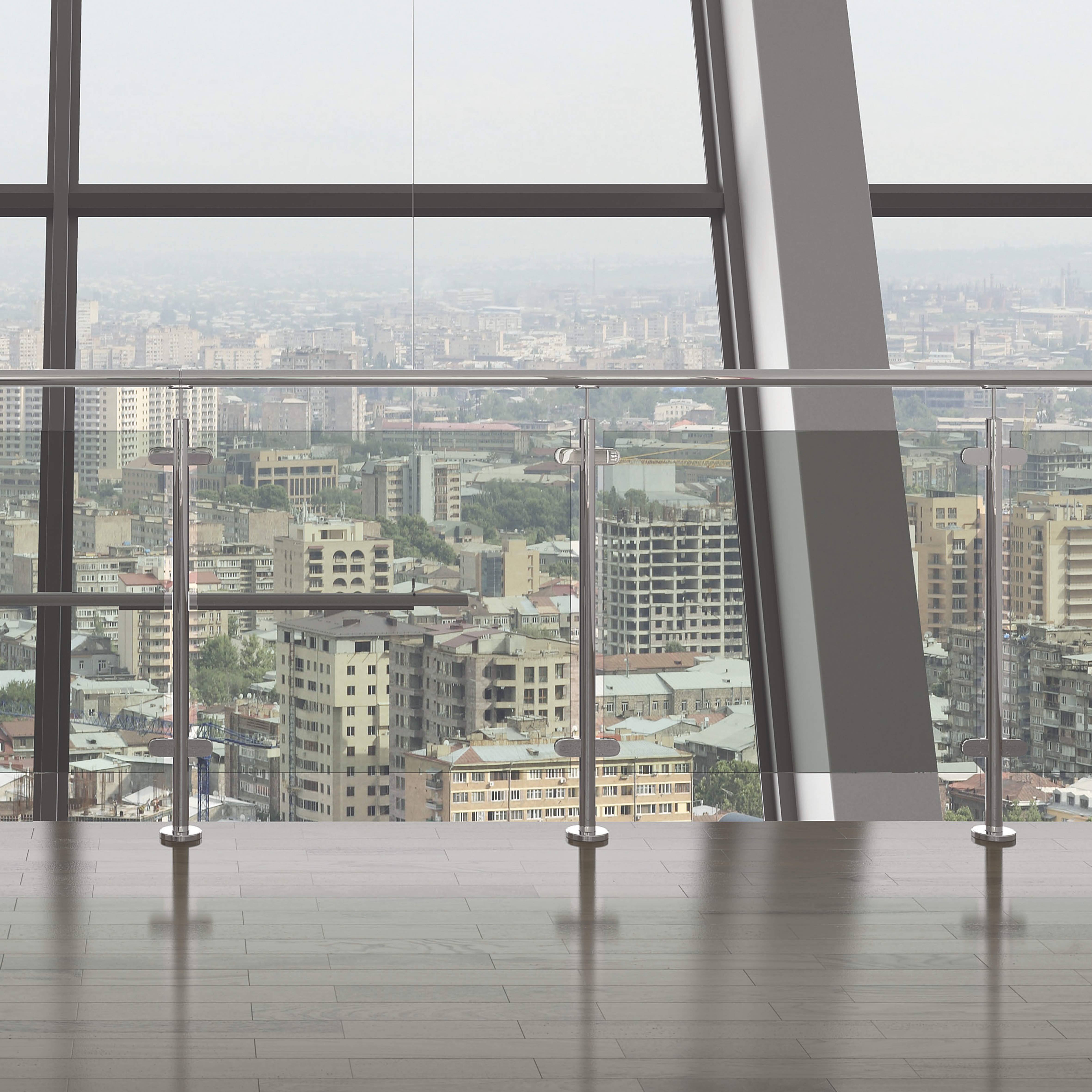 POSTE CENTRAL AISI316 SATINADO PARA CRISTAL - 3