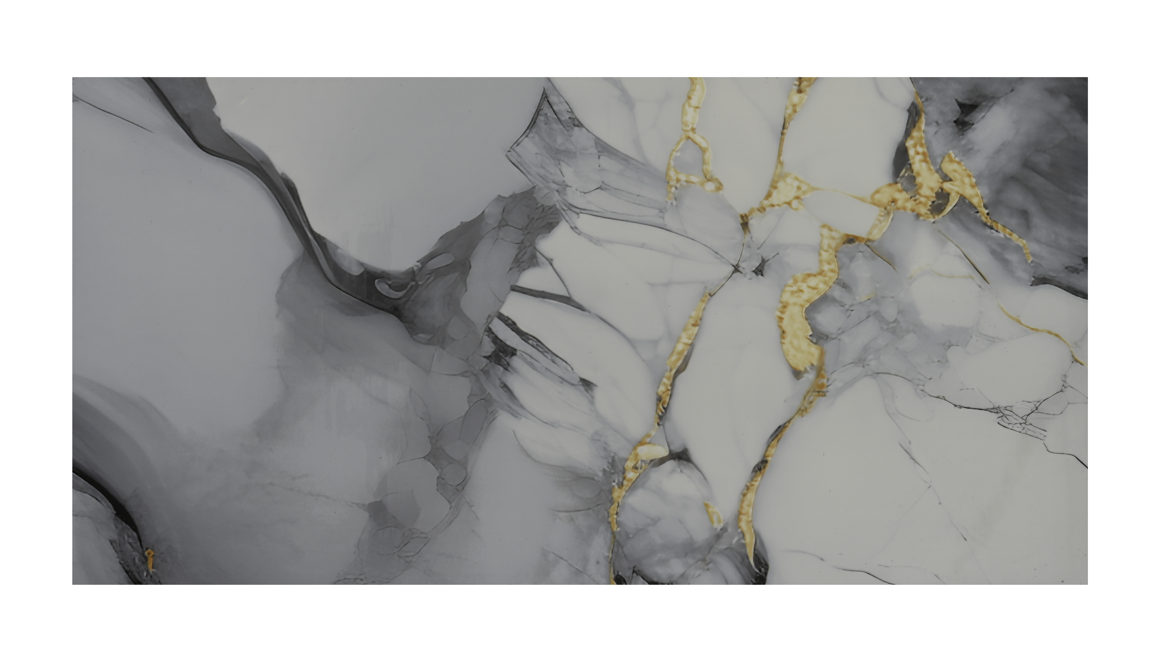 Panele ścienne samoprzylepne w rolce poliuretan 280x60 cm Kamień Granit szaro, biało, złoty PSR-0010