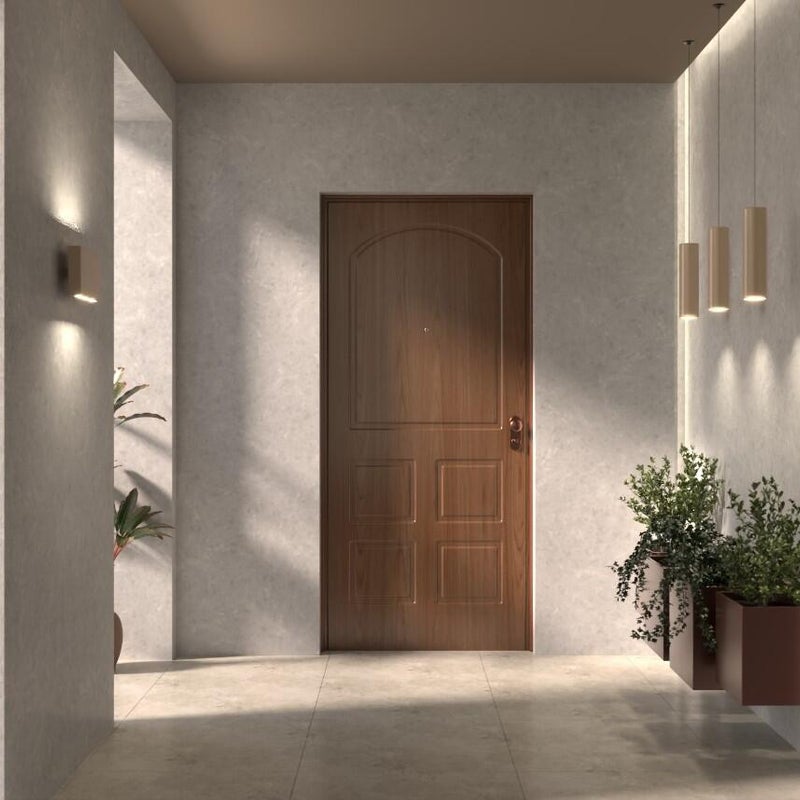 DI.BI. Porta blindata DI.BI. Edge L 90 x H 200 cm noce/bianco apertura sinistra