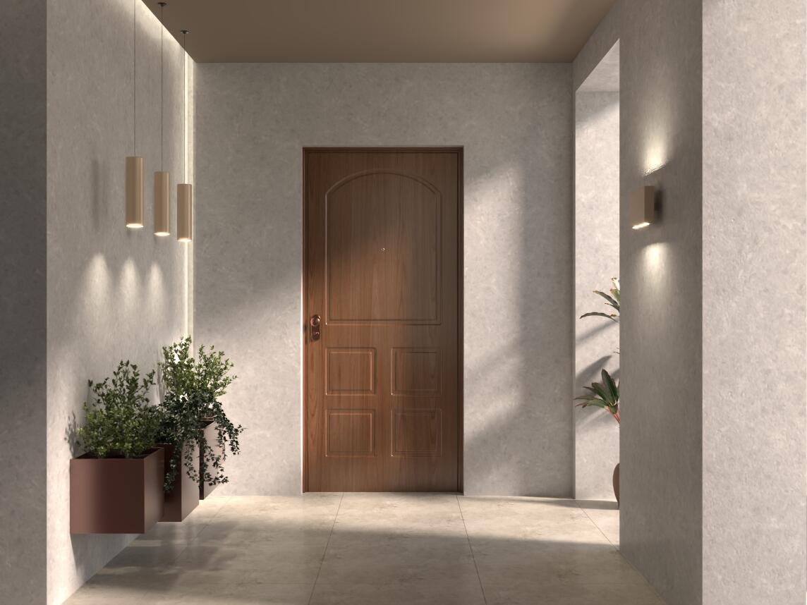 DI.BI. Porta blindata DI.BI. Edge L 90 x H 200 cm noce/bianco apertura destra