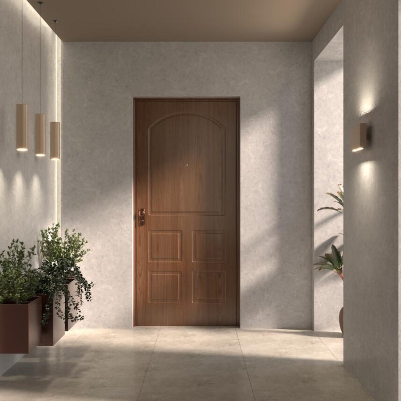DI.BI. Porta blindata DI.BI. Edge L 90 x H 200 cm noce/bianco apertura destra