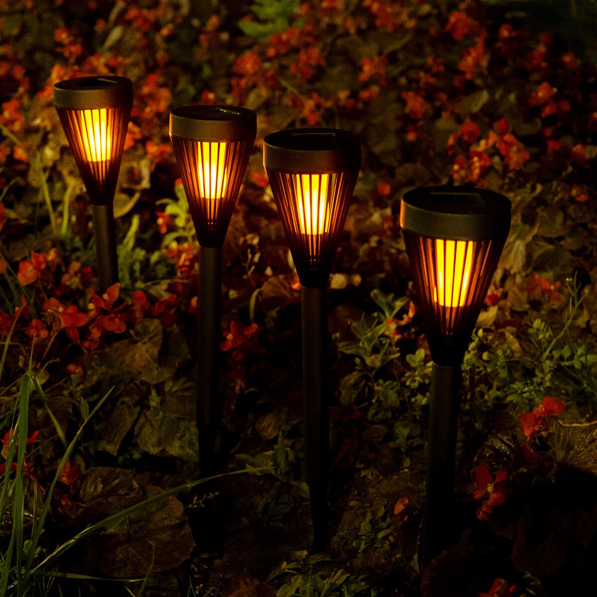 Picchetto solare Chery H 39.5cm luce effetto fiamma - 2