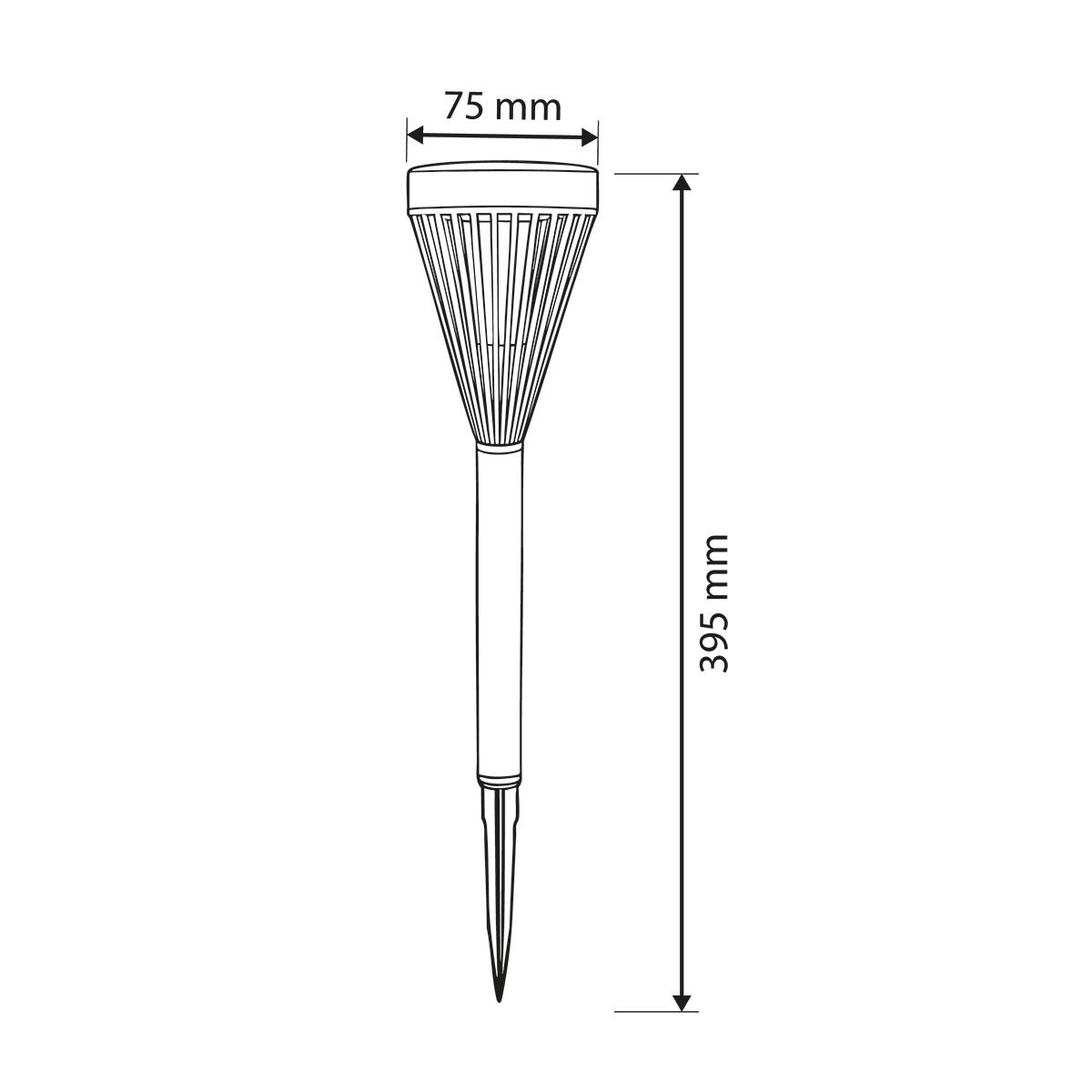 Picchetto solare Chery H 39.5cm luce effetto fiamma - 4