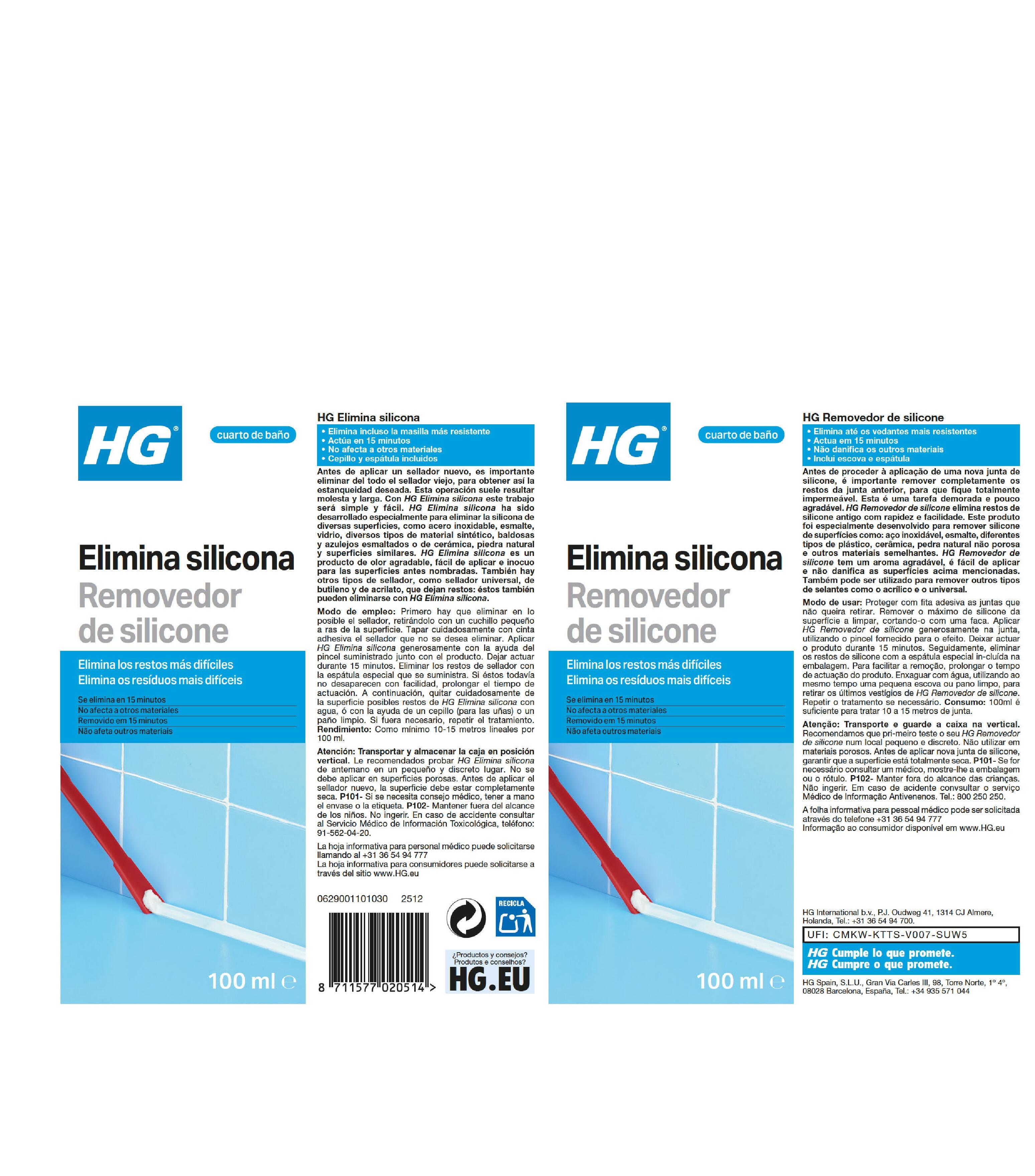 Eliminador de silicona HG 100ml - 5