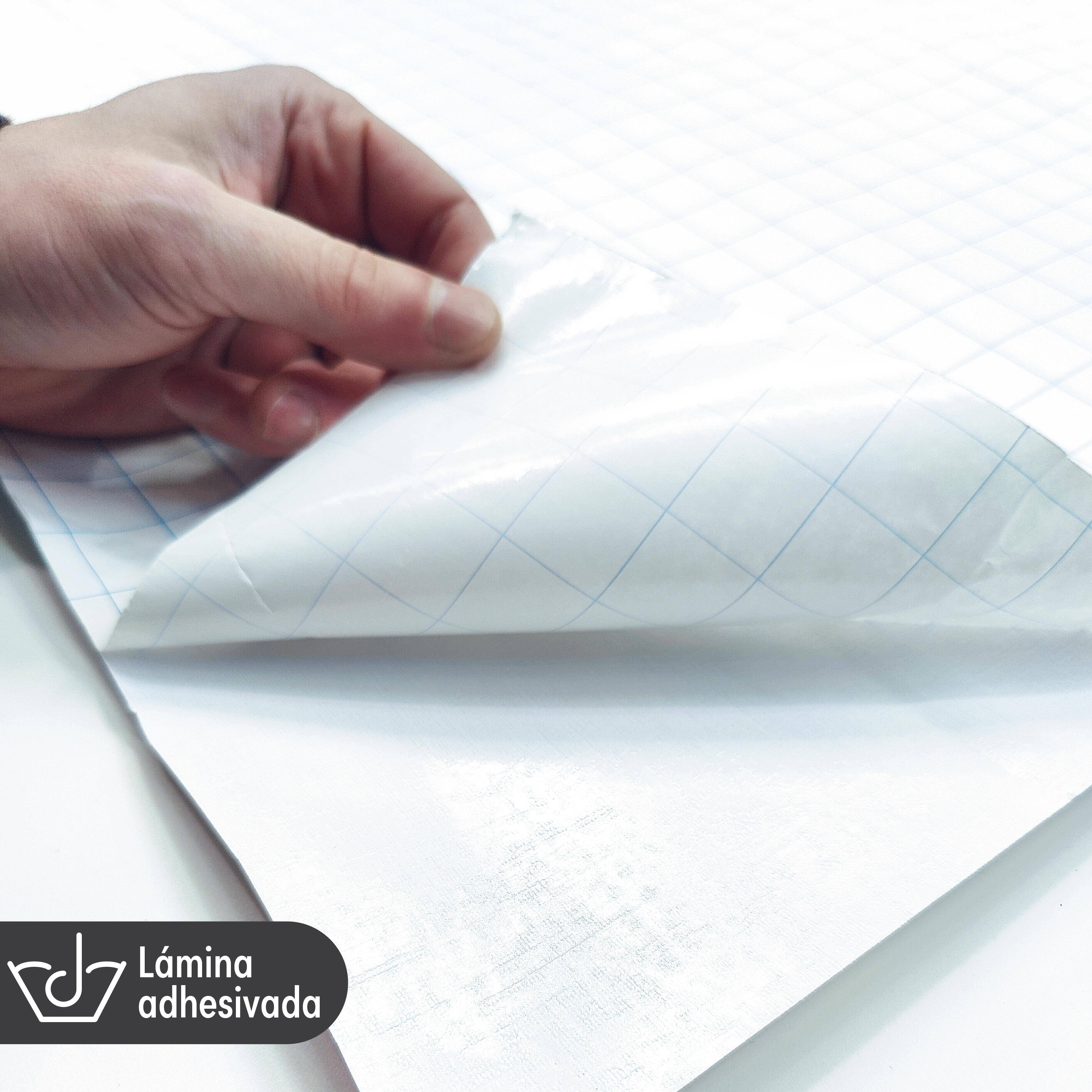 Papel pintado vinilo adhesivo Imitación material Bamboo light verde  LHD 65cmx2.8m superlavable. Apto para cocinas o baños - 5
