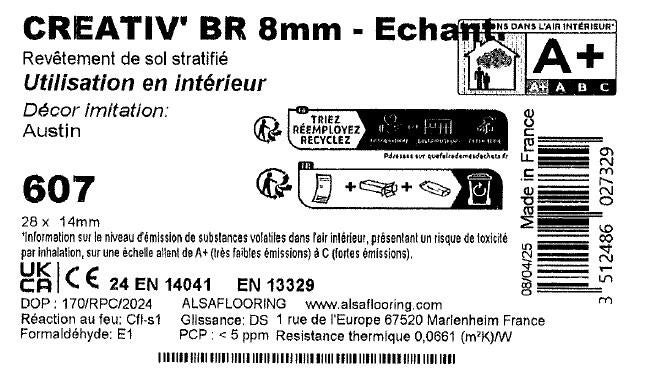 Echantillon sol stratifié CREATIV AUSTIN - 2