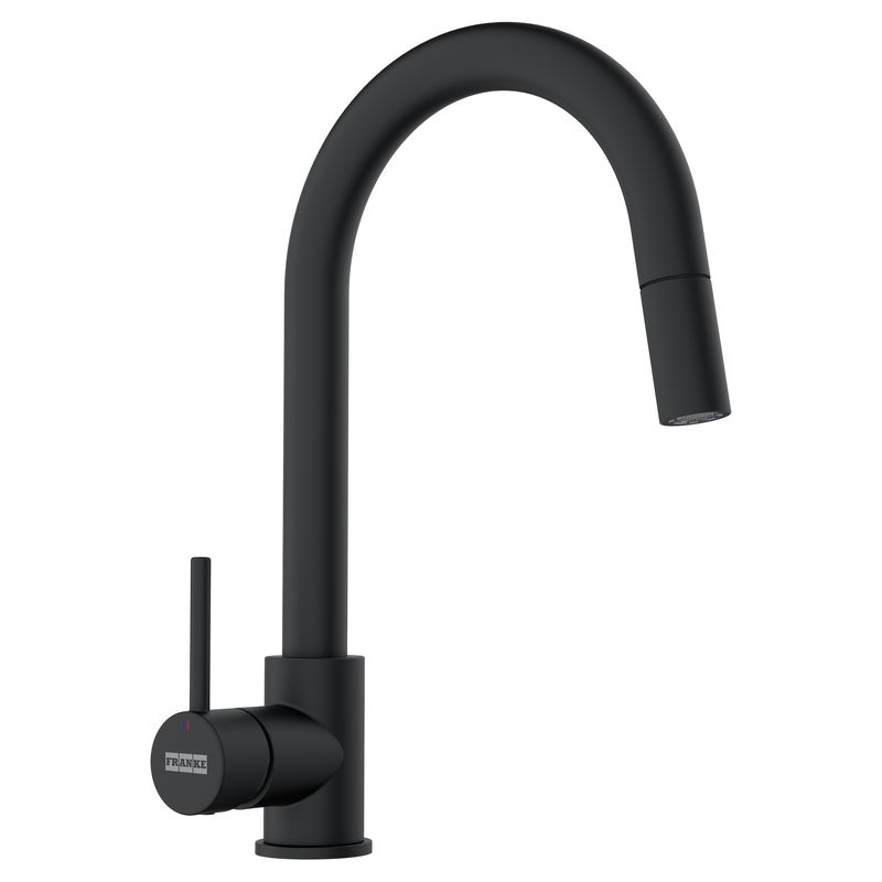 Bateria kuchenna z wyciąganą wylewką Pola 2.0 Czarna Franke