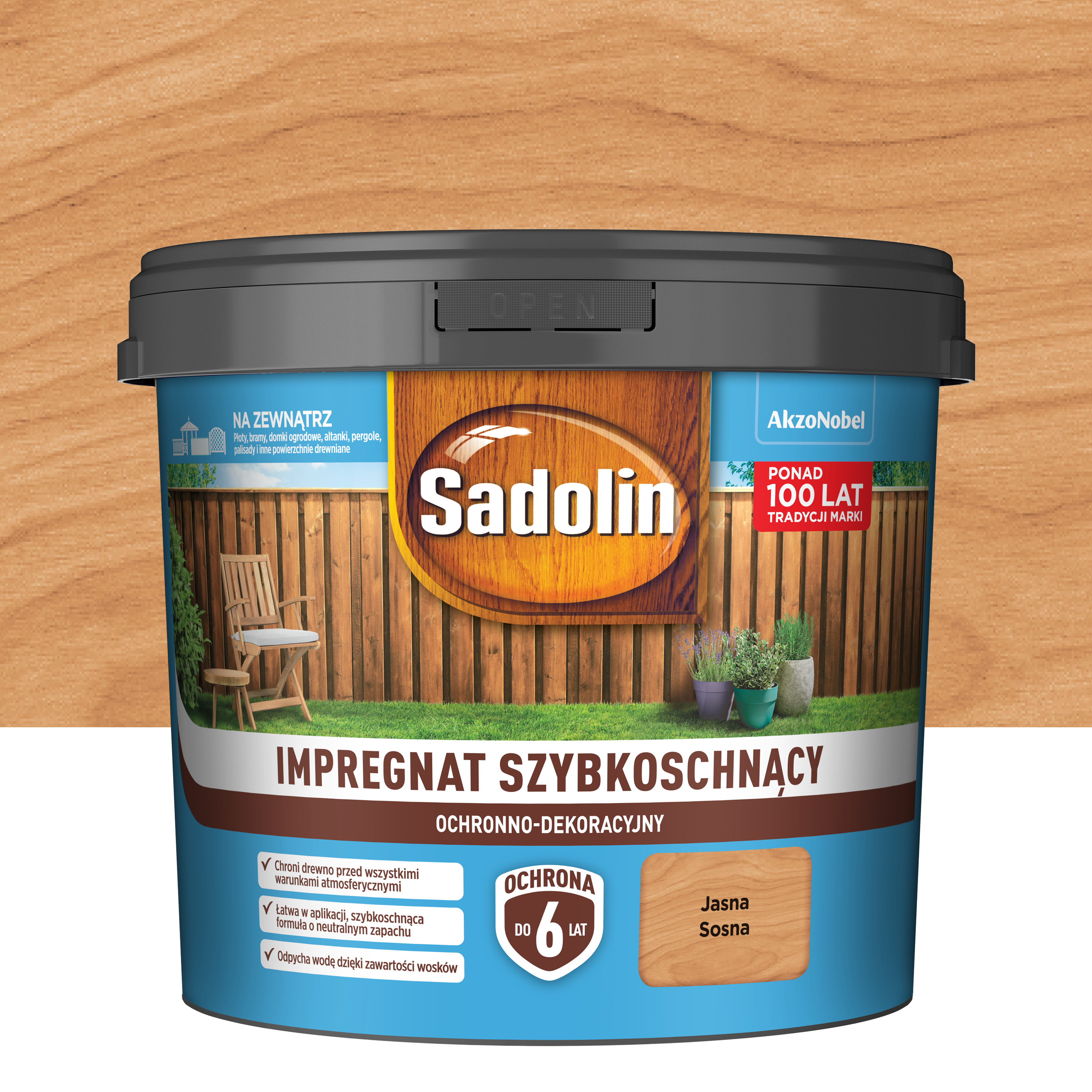 Impregnat do drewna Szybkoschnący Jasna Sosna 4.5 l Sadolin
