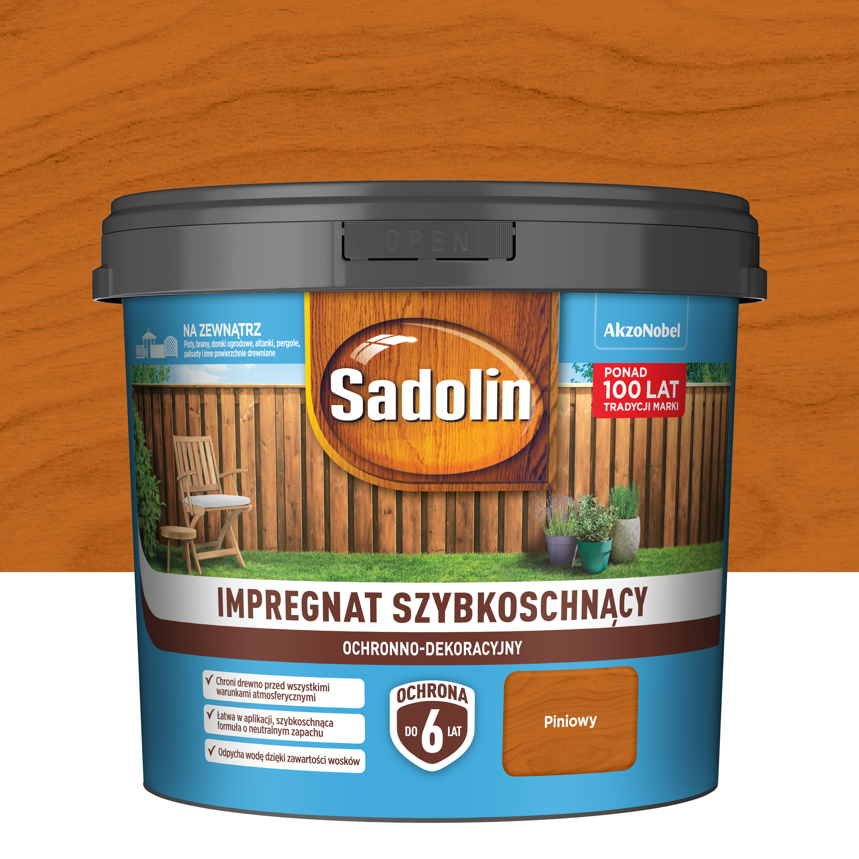 Impregnat do drewna Szybkoschnący Piniowy 4.5 l Sadolin