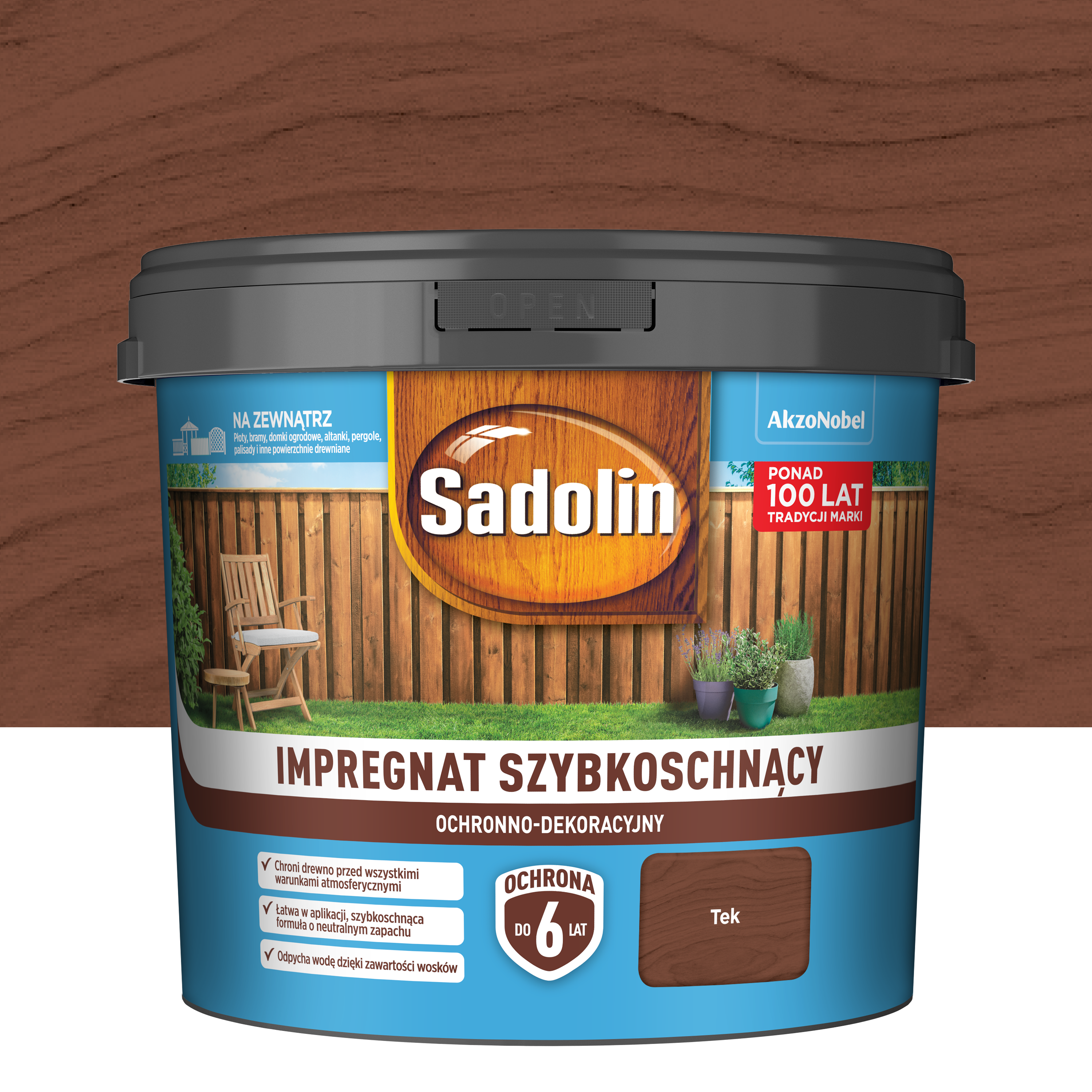 Impregnat do drewna Szybkoschnący Tek 4.5 l Sadolin