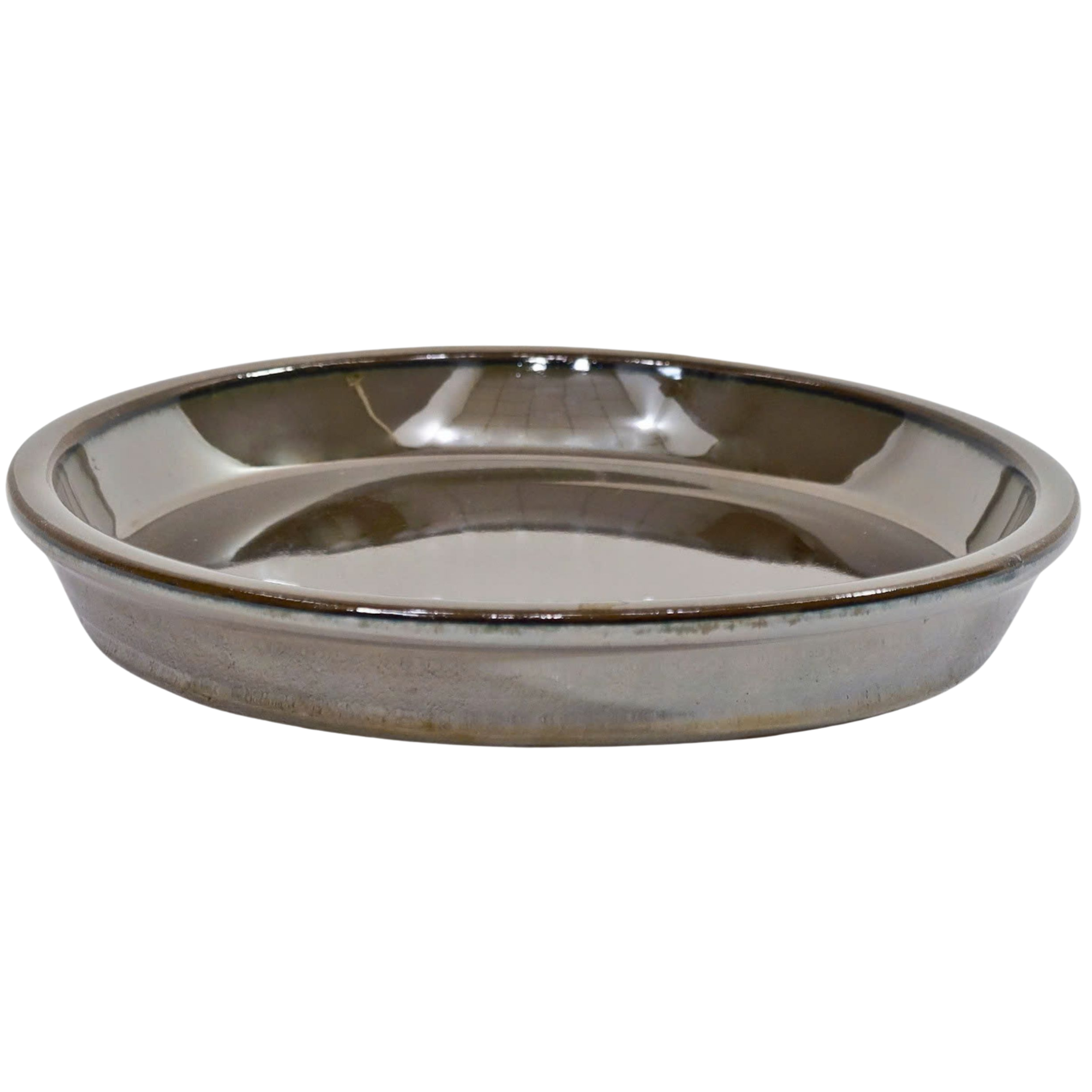 Podstawka ceramiczna szkliwiona 43 cm brązowa Cermax