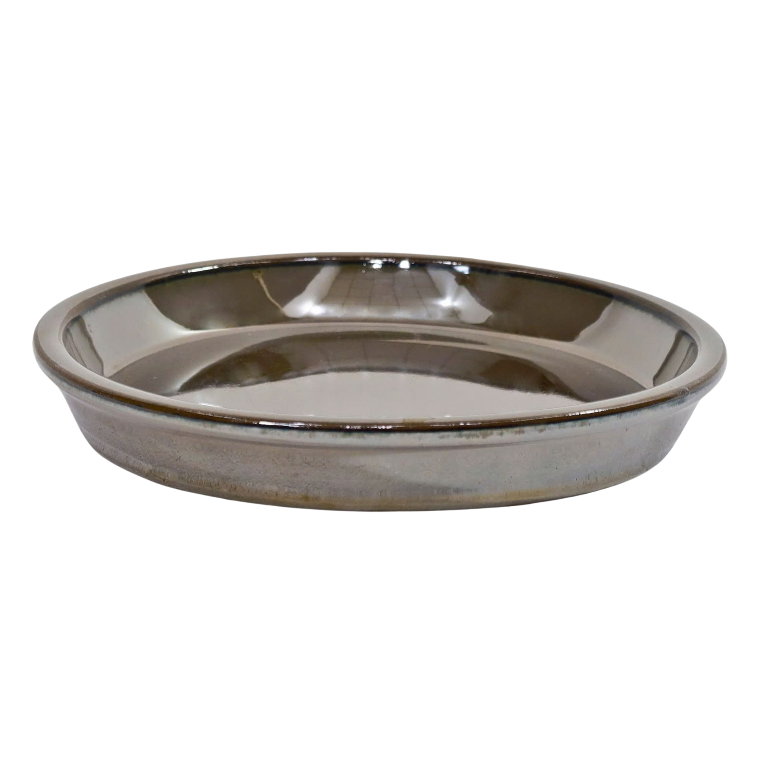 Podstawka ceramiczna szkliwiona 22 cm brąz Cermax