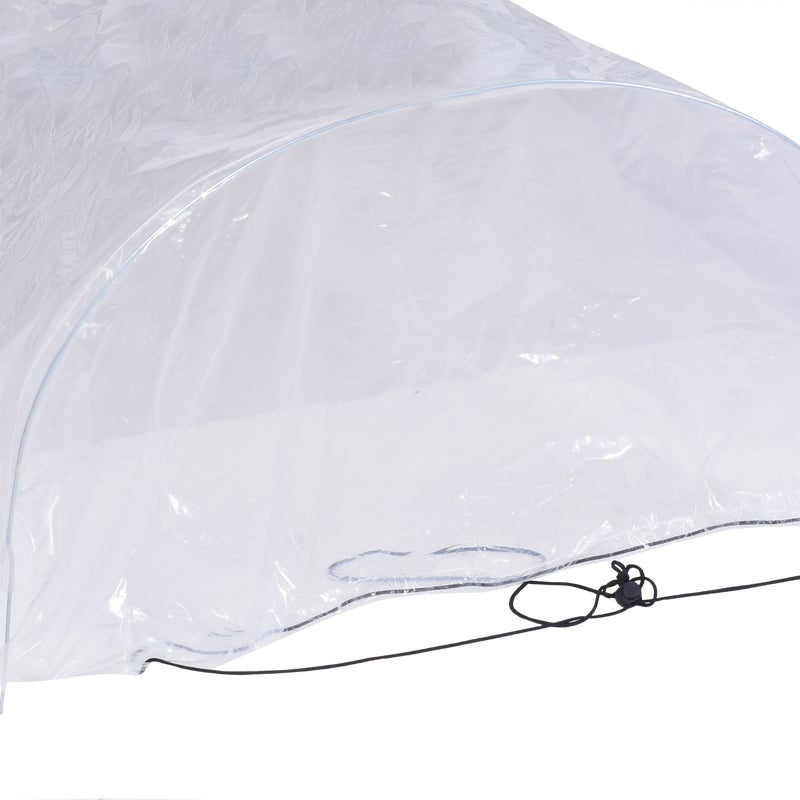 Tunel foliowy mini szklarnia 300x45x30 cm biały