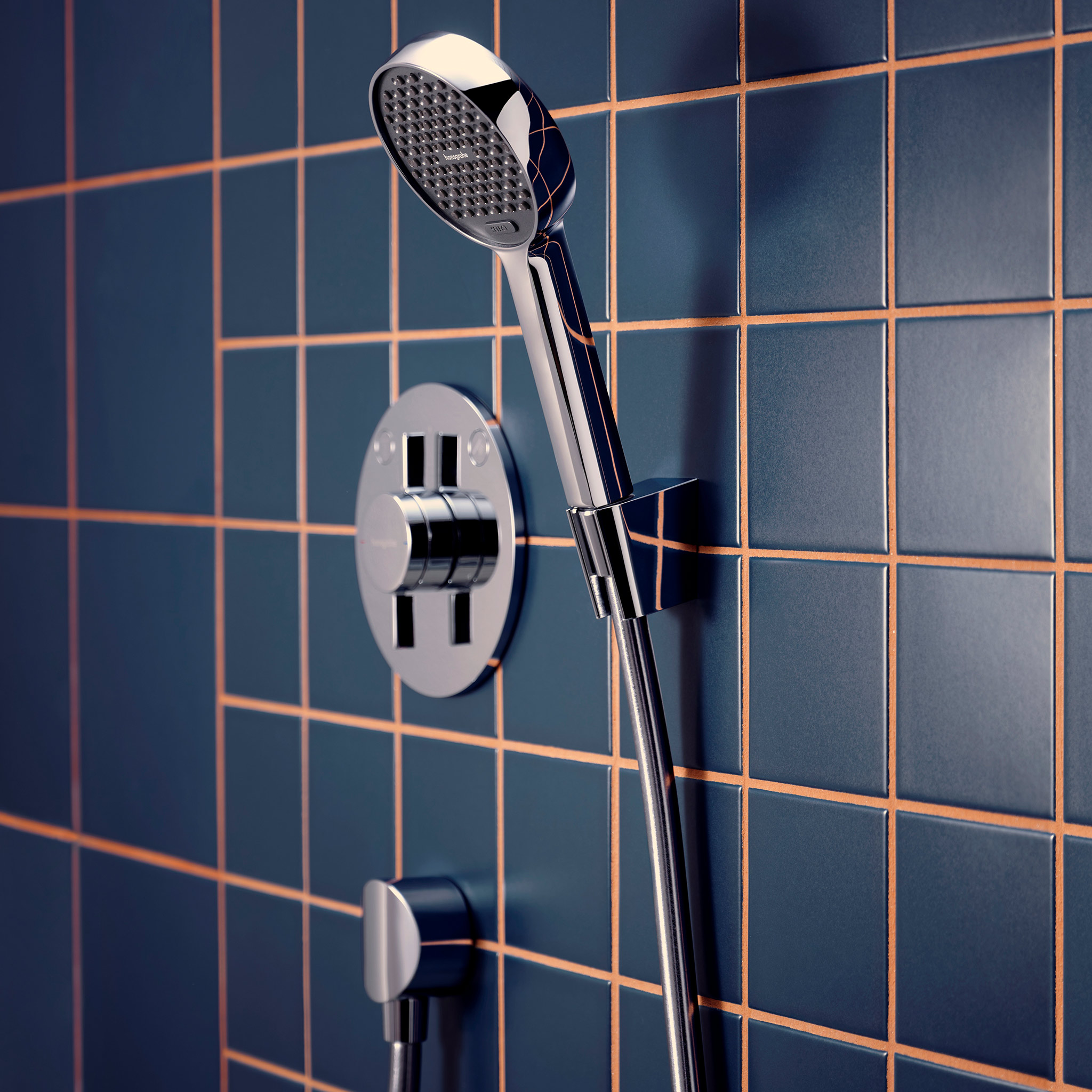 Ducha De Pared ImiiHO 050 De 2 Funciones | Oro Cepillado, Cuerpo De Cobre, Manguera 150 Cm, Incluye Rociador Y Teléfono