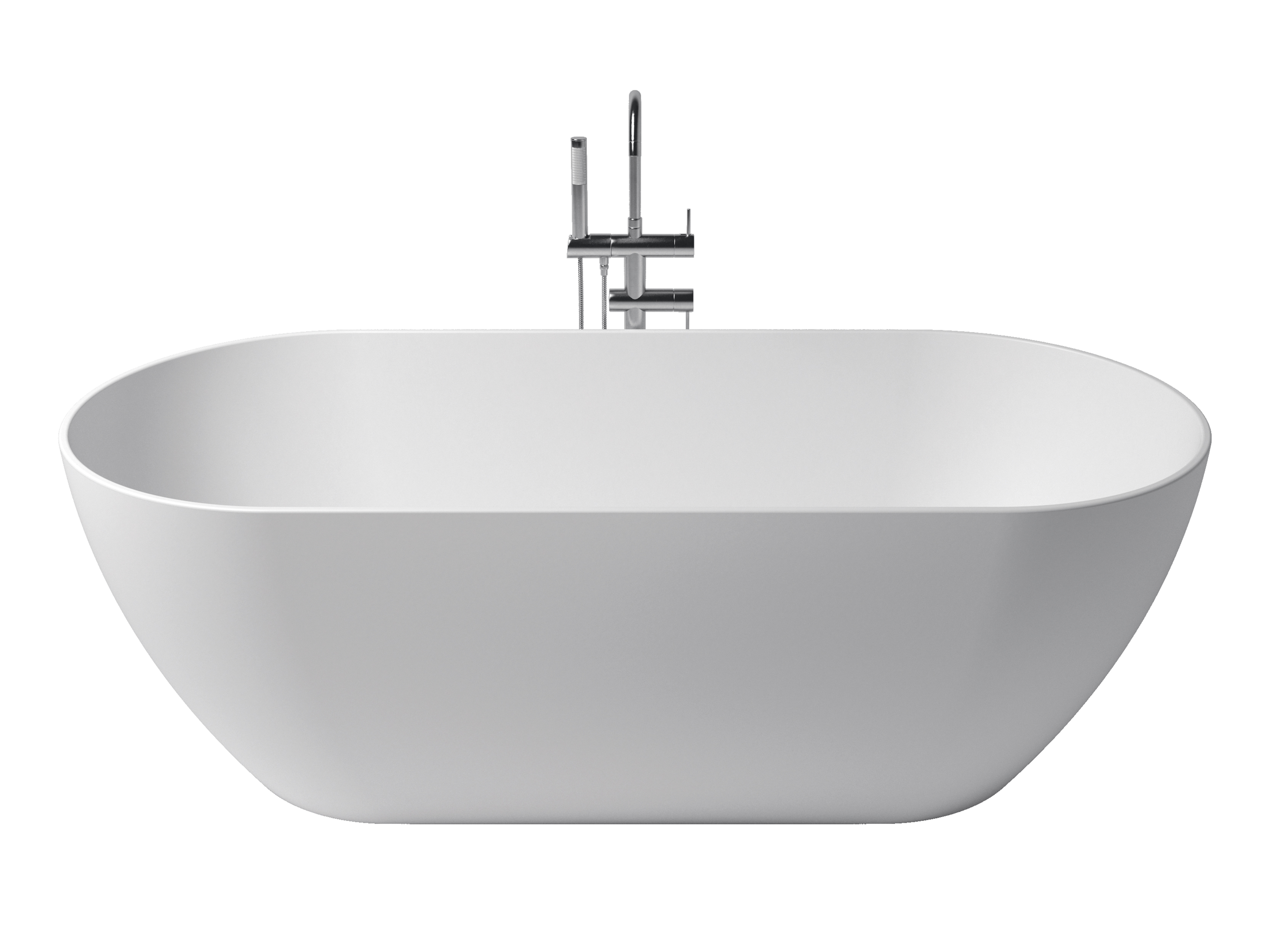 Bañera exenta VANERN blanco 140x75 cm - 5
