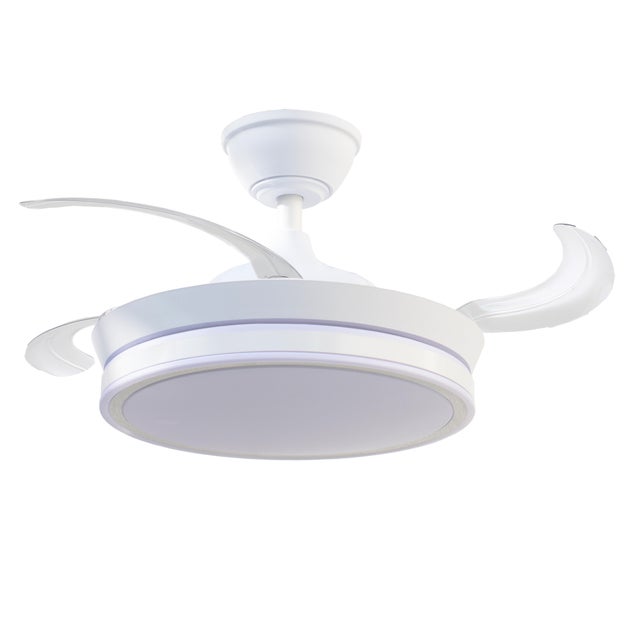 VENTILADOR DE TECHO CON ASPA RETRACTIL Ø107CM 30W CON LUZ